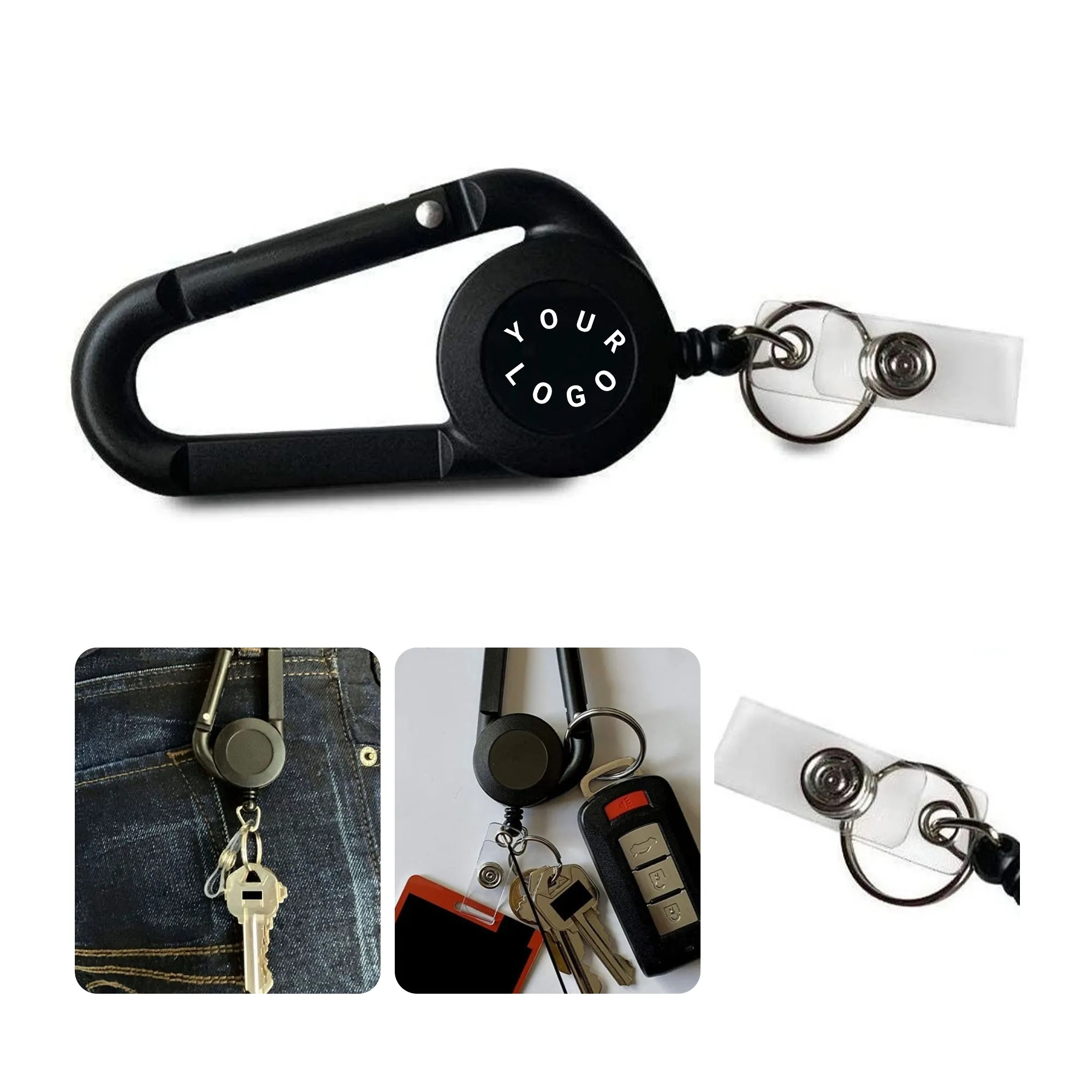 Outdoor Retractable Badge Clip with Durable ABS Body 2
