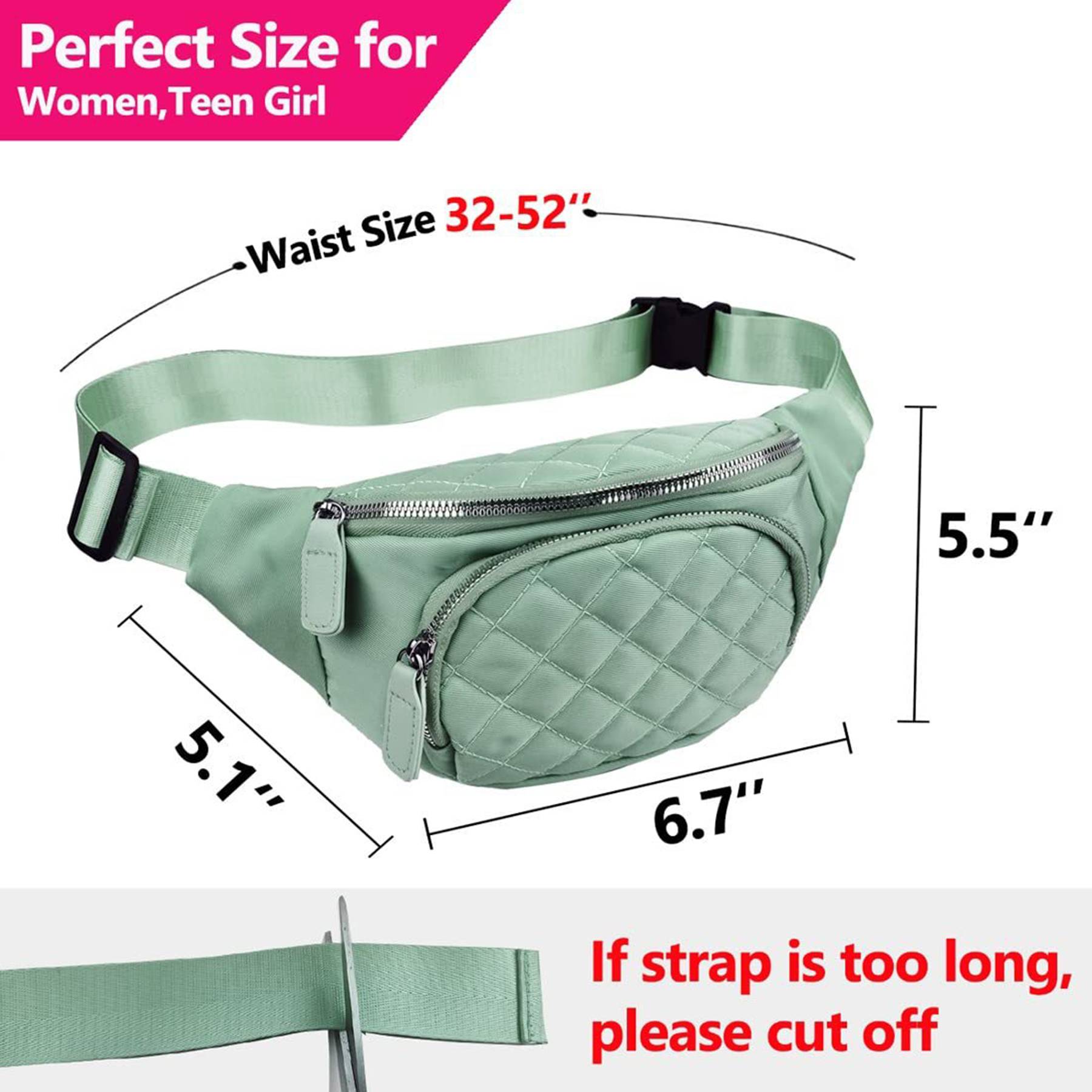 Nylon Fashion Crossbody Fanny Packs Belt Bag 2