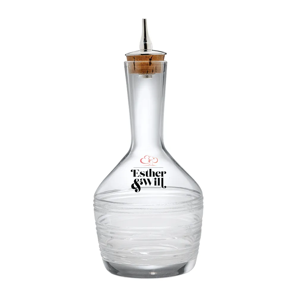 6.8oz. Glass Bitters Bottle Contemporary Design 3