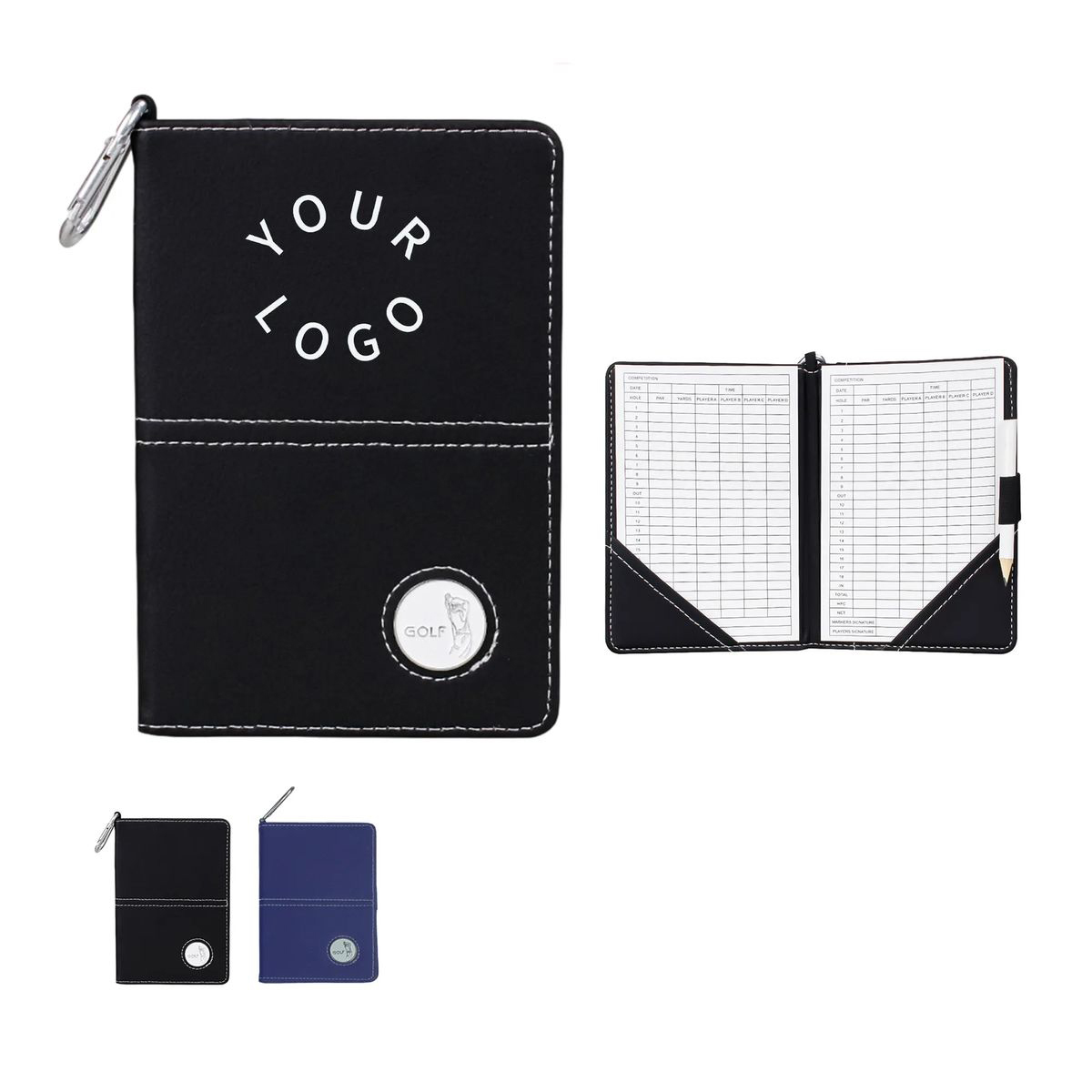 PU Golf Log Holder with Pen Slot 3