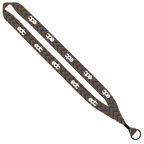 3/4" Dye-Sublimated Lanyard with Metal Crimp & Metal Split-Ring 20