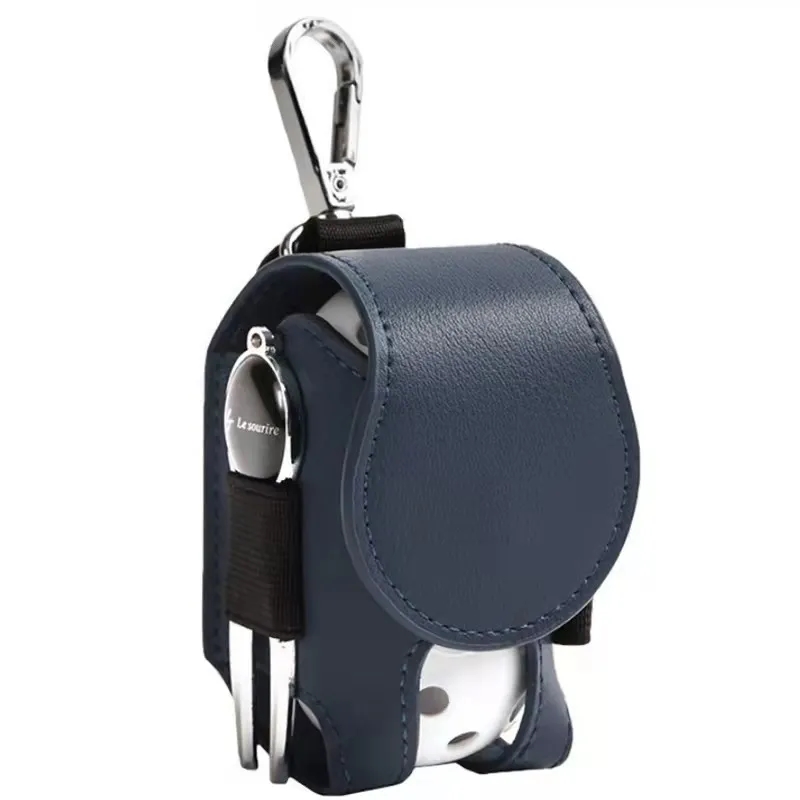 Classic Pu Leather Golf Ball Storage Bag 2