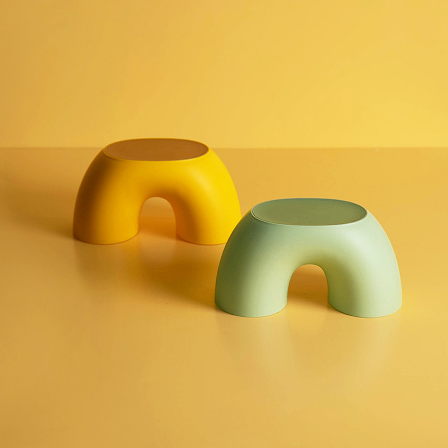 Flourescent PP rainbow stool for kids 3