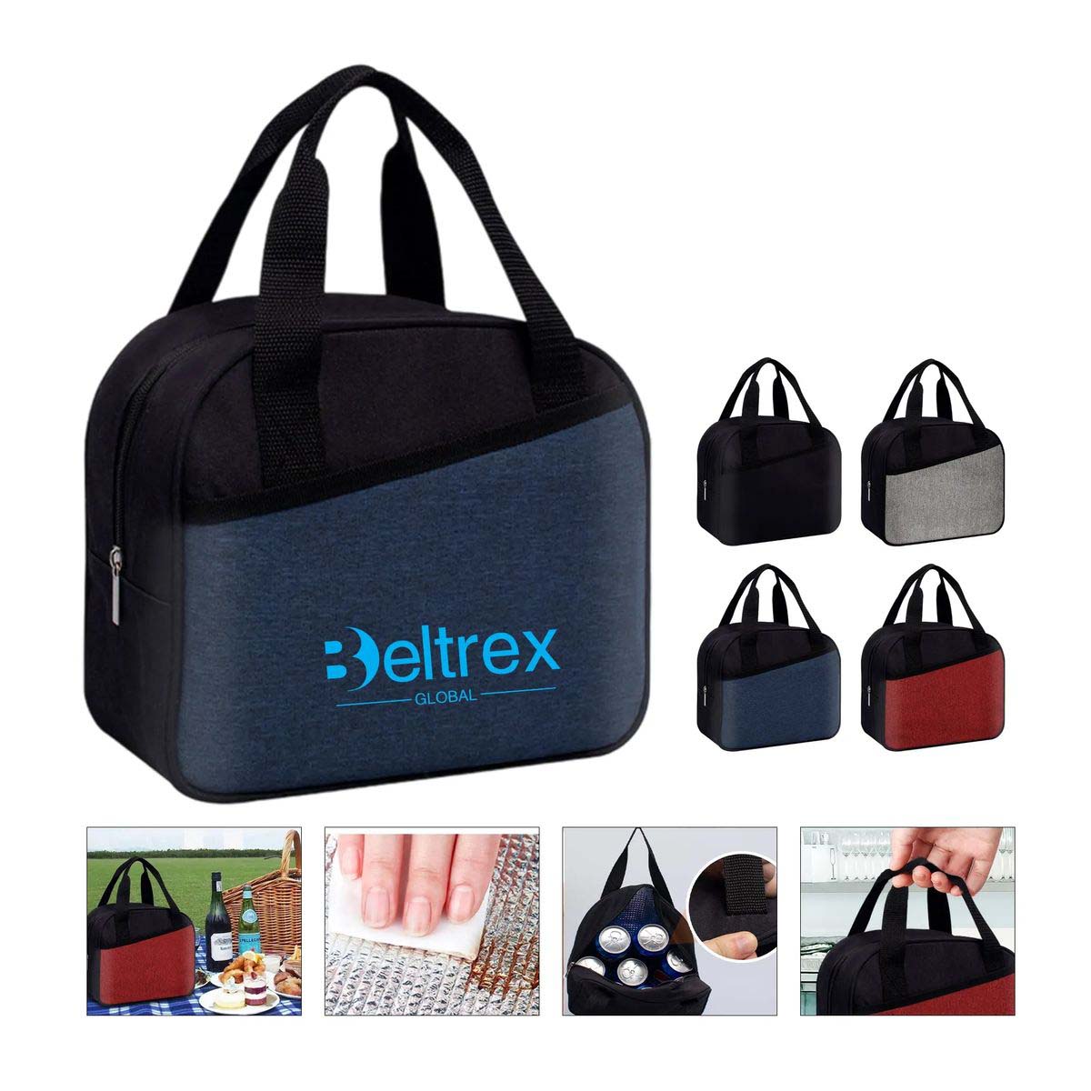 5L Tilted Oxford Cooler Bag for Picnic Travel Storage 3