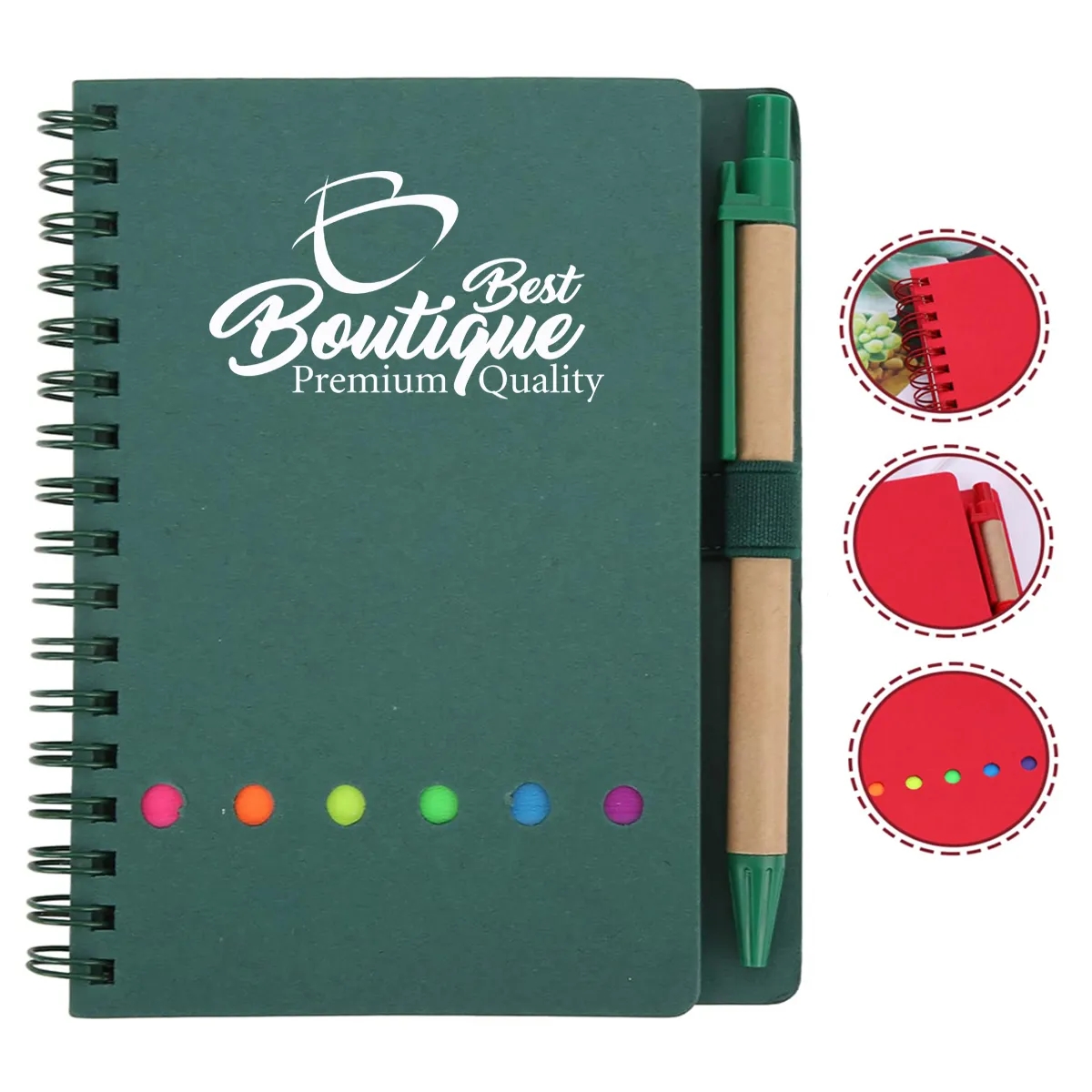 Multi-Functional Notebook with Sticky Notes and Flags & Pen 1