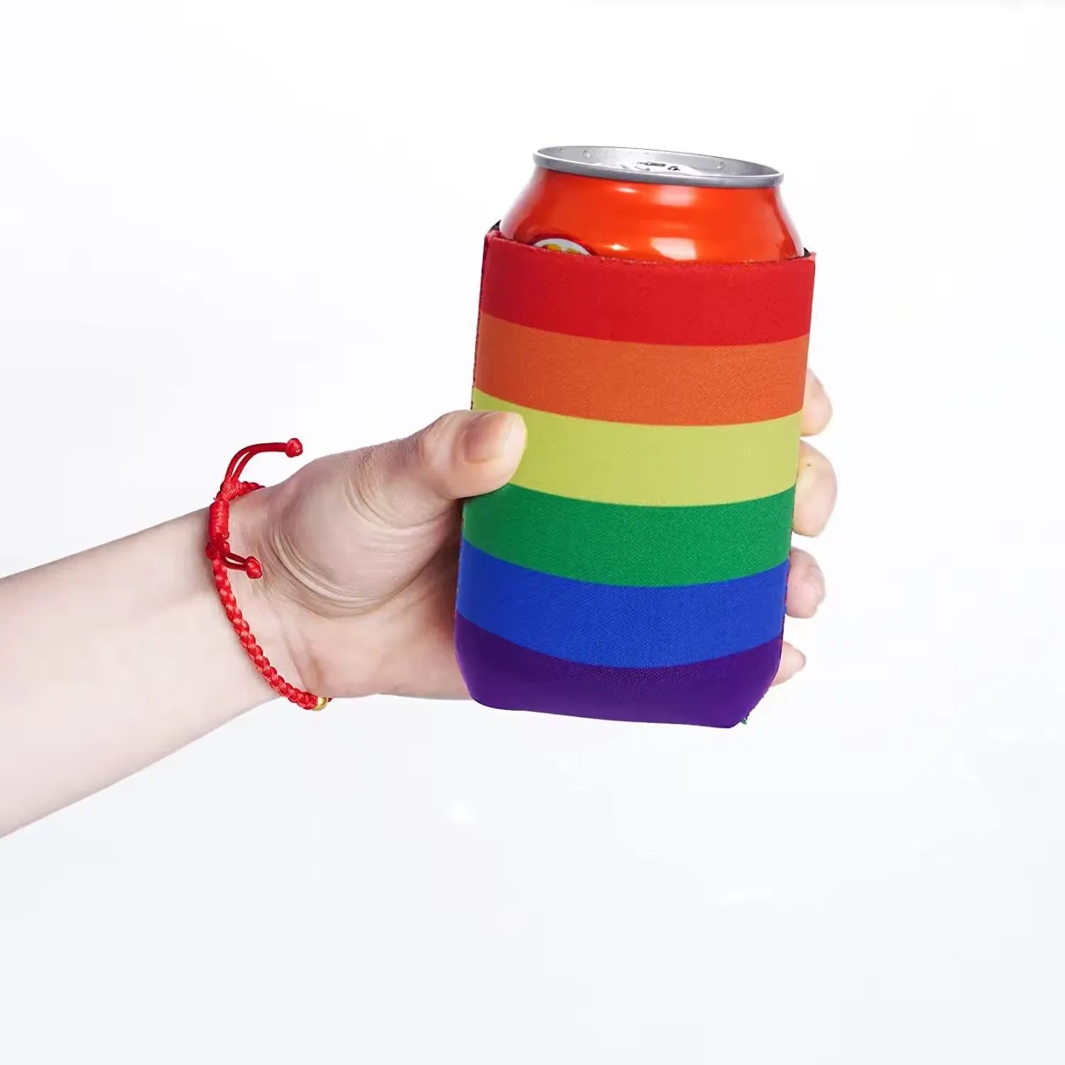 Rainbow Pride Collapsible Foam Can Cooler 3