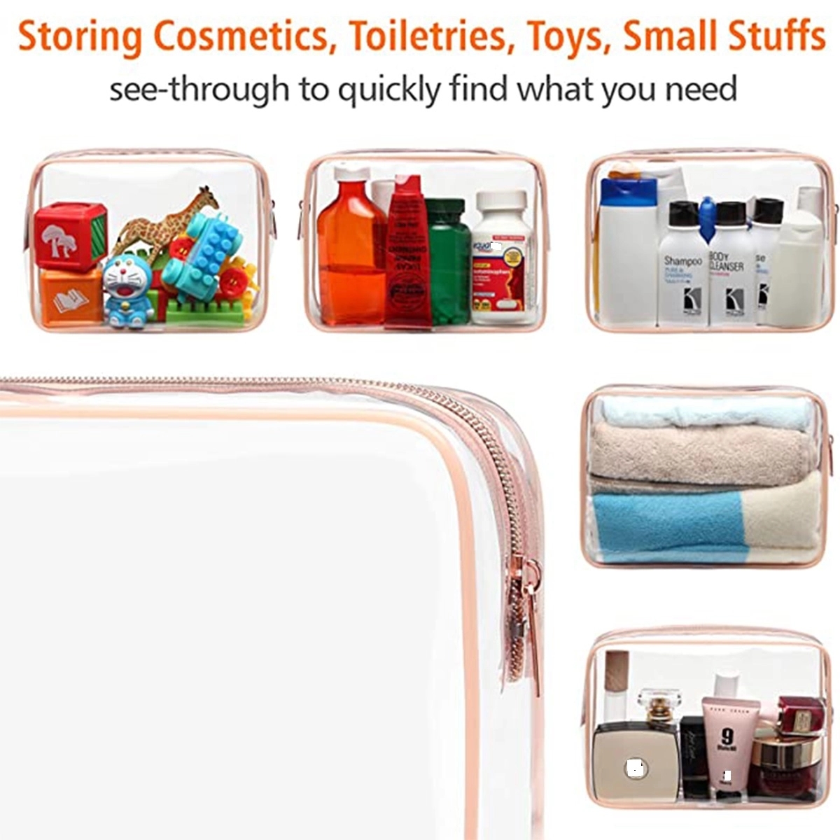 Travel Approved Toiletry Makeup Cosmetic Bag On Airport 3