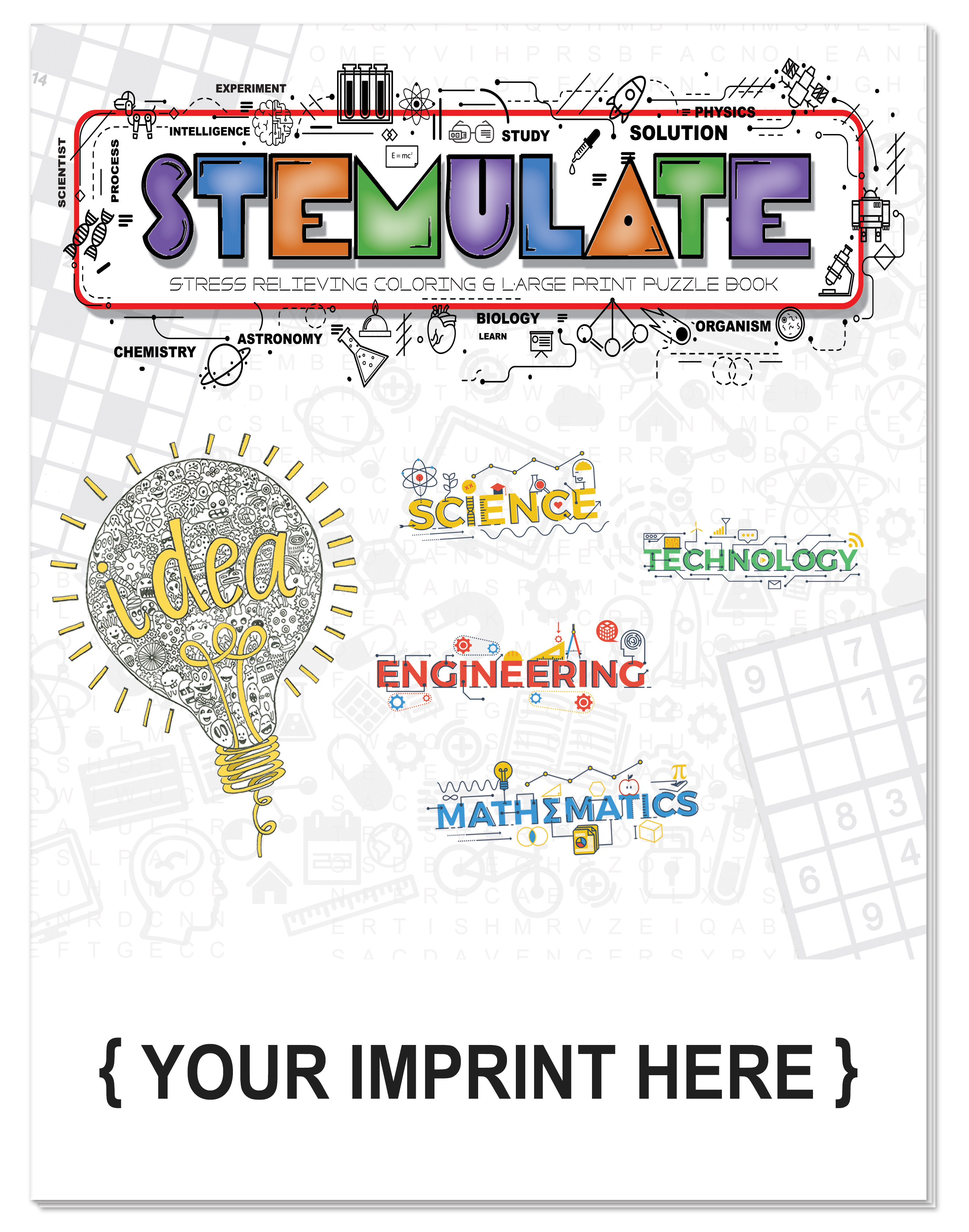 STEMulate - Adult Coloring and Large Print Puzzle Book Combo 3