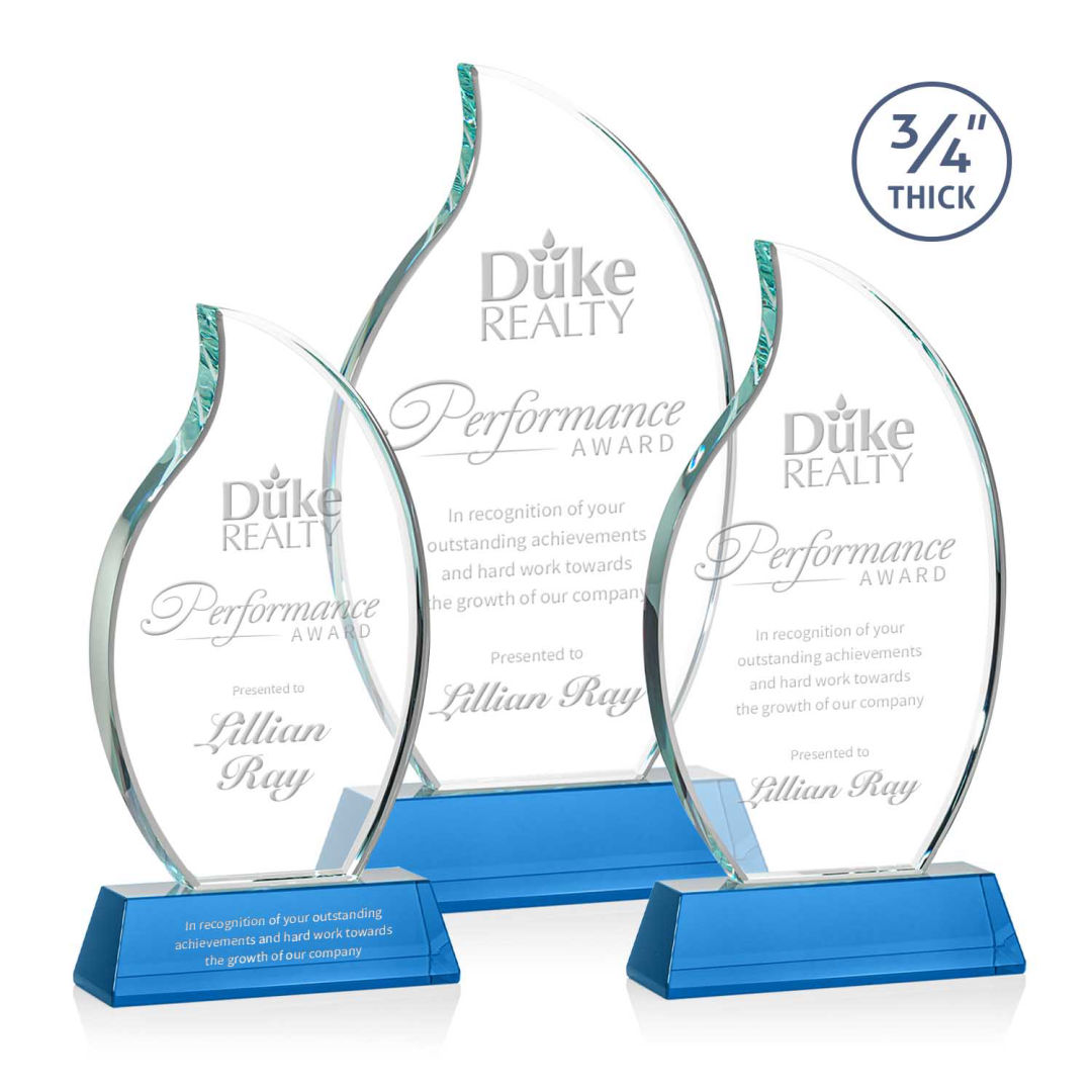 Croydon Flame Award on Newhaven Base - Sky Blue