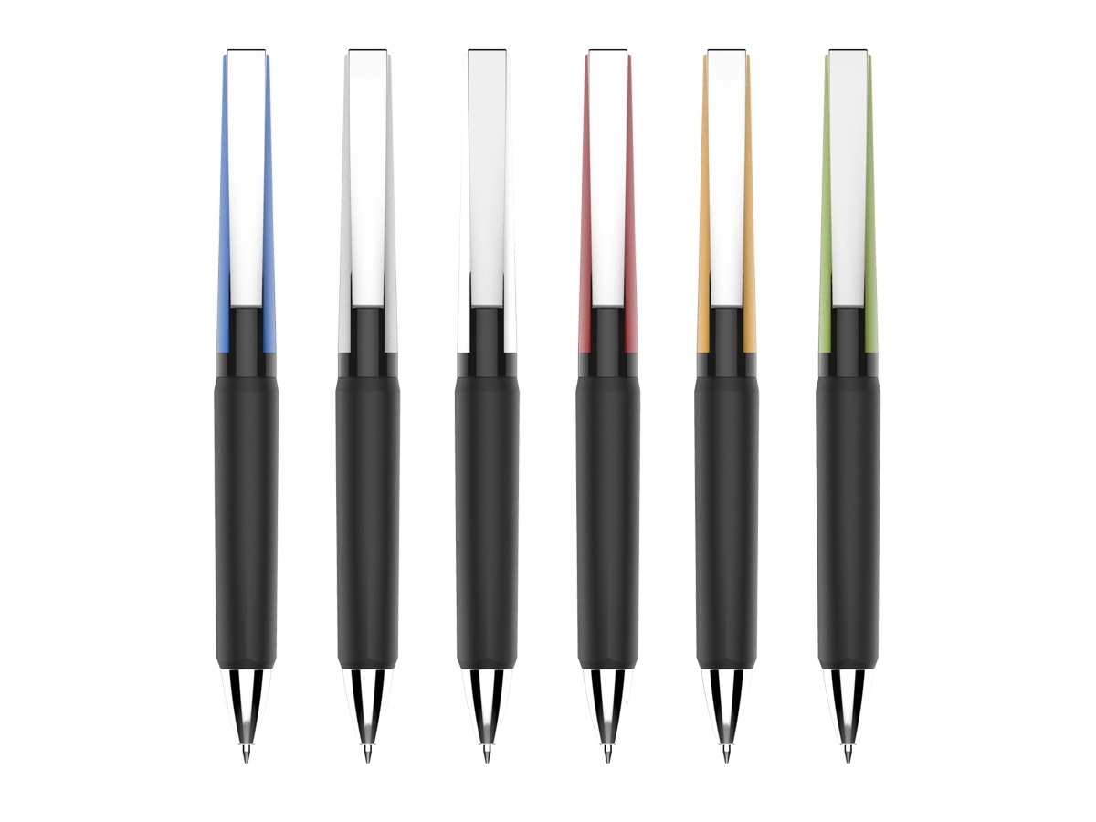 Twist Action Plastic Ballpoint Pens with metal clip 4
