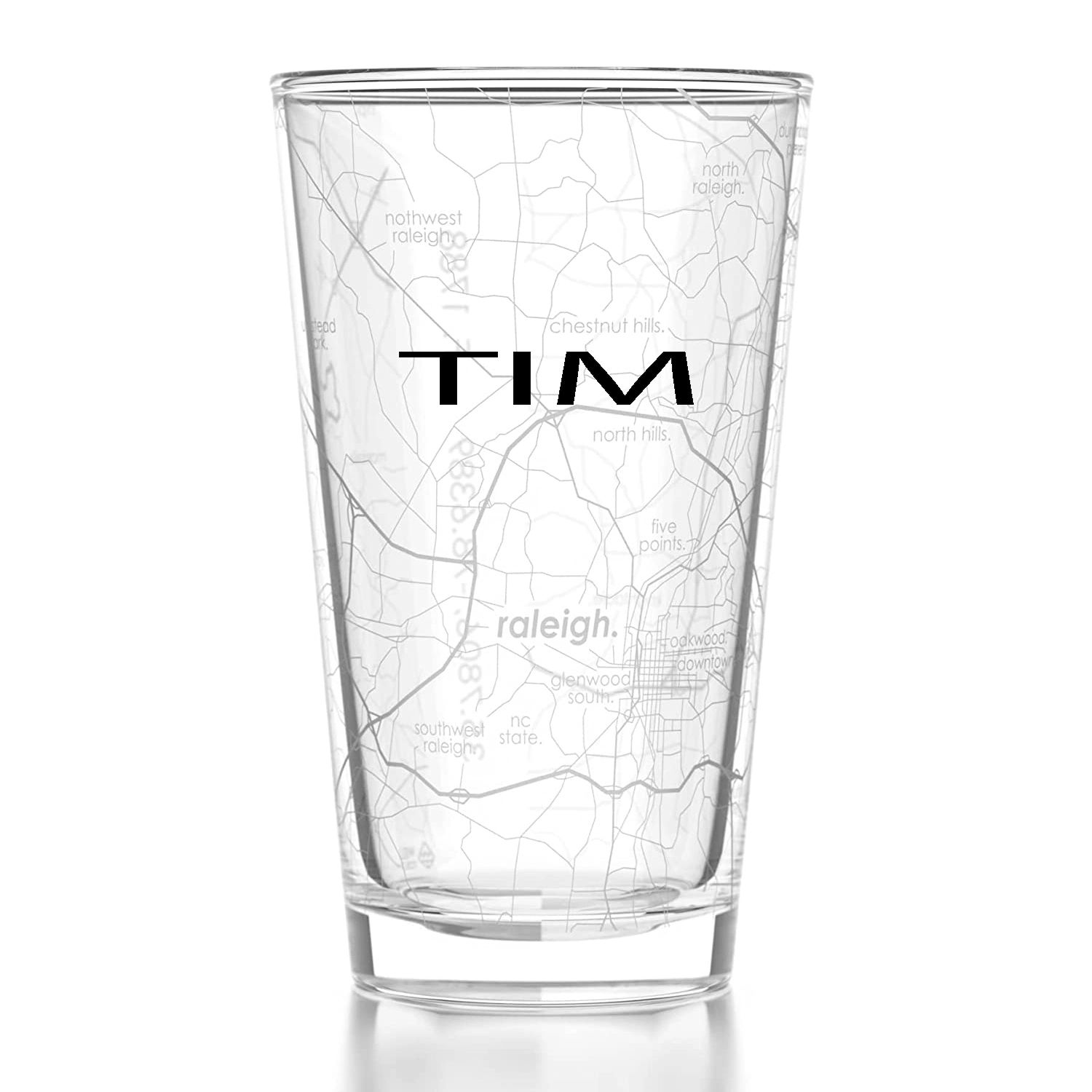 City Map Pint Glass 12Oz 2