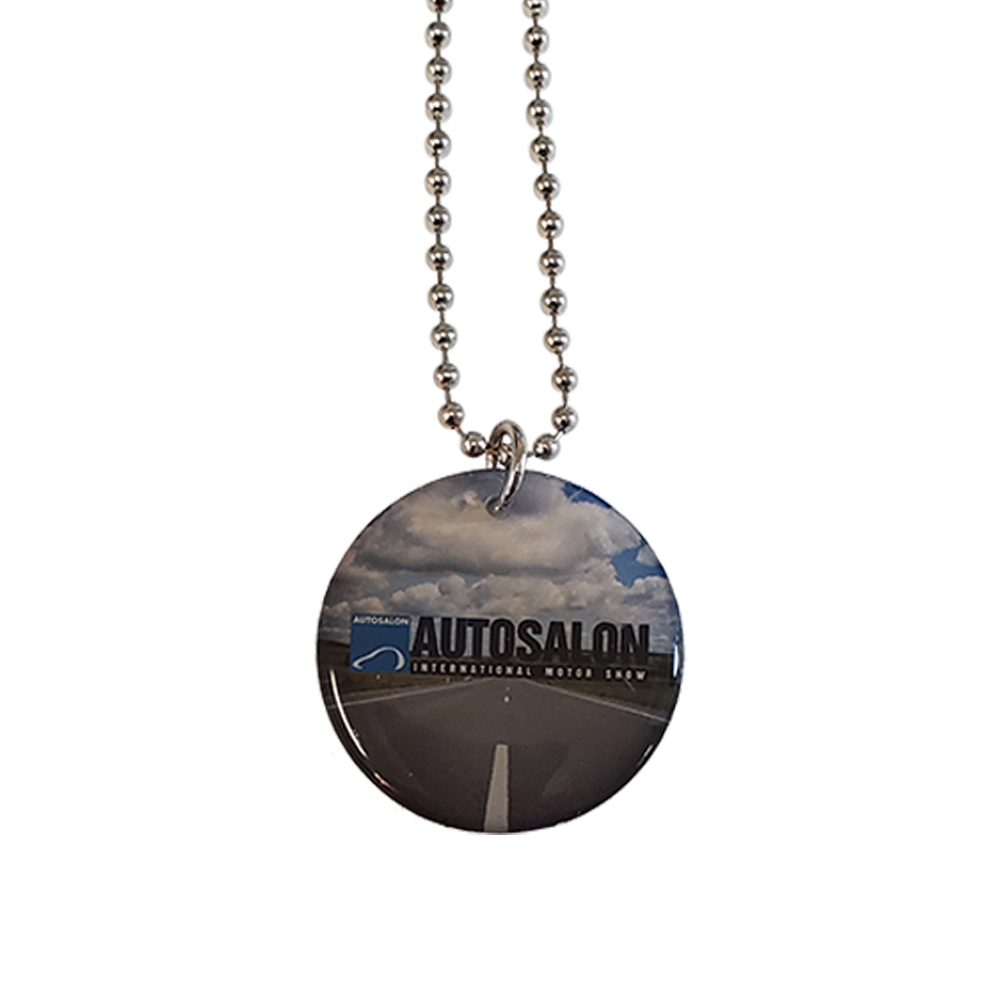 Ball Chain Necklace with Custom Pendant / Charm from 1.1 - 2 Sq. In. 4