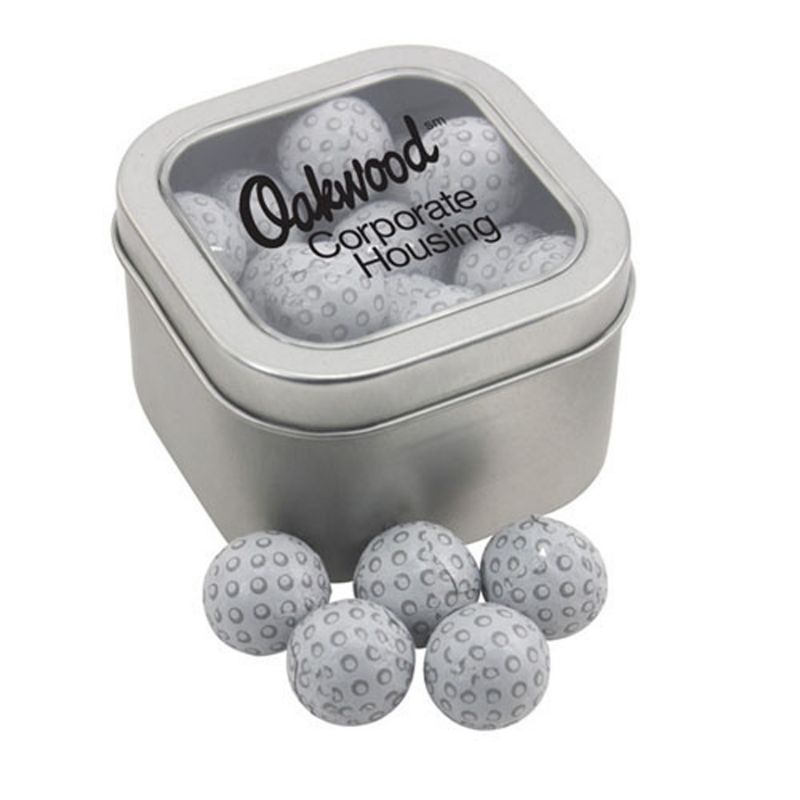Window Tin with Chocolate Golf Balls 2