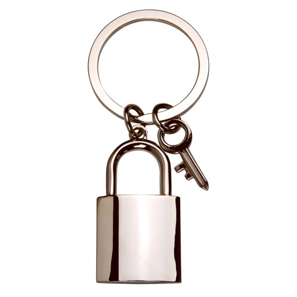 Key & Lock Charm Metal Keychain 2