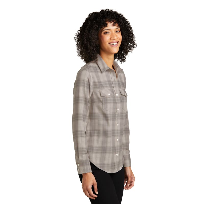 Port Authority Ladies Long Sleeve Ombre Plaid Shirt 14
