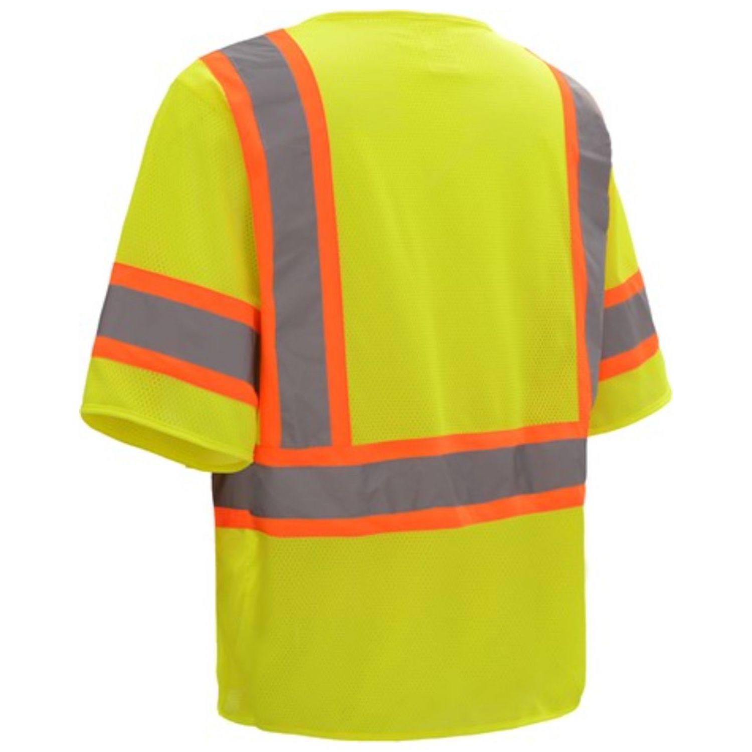 rPET Class 3 Reflective Tape Mesh Safety Zip Vest with 2 Pockets 6