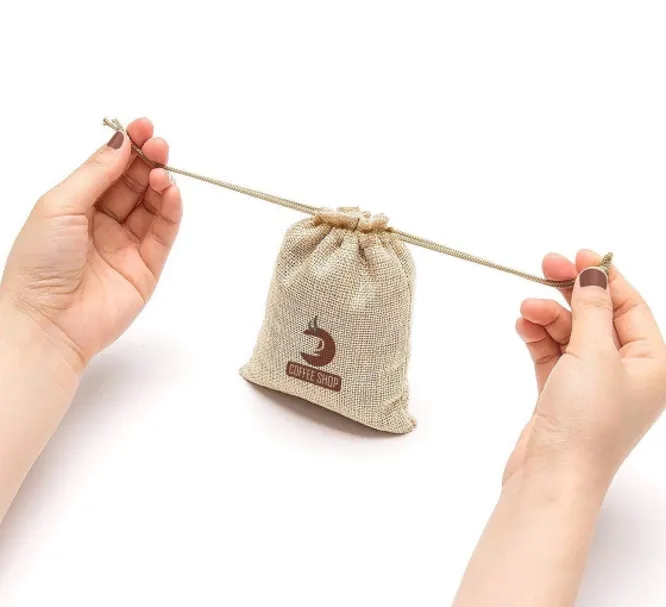 Jute Drawstring Bags - Printed Front only 5