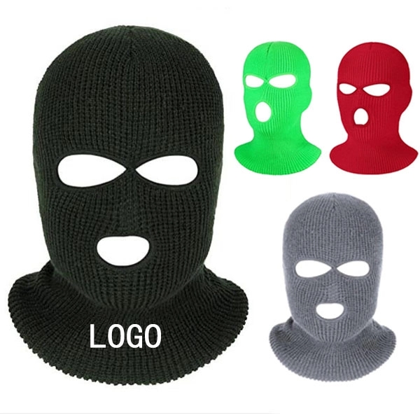 3-Hole Balaclava Knitted Full Face Ski Cover Mask 14