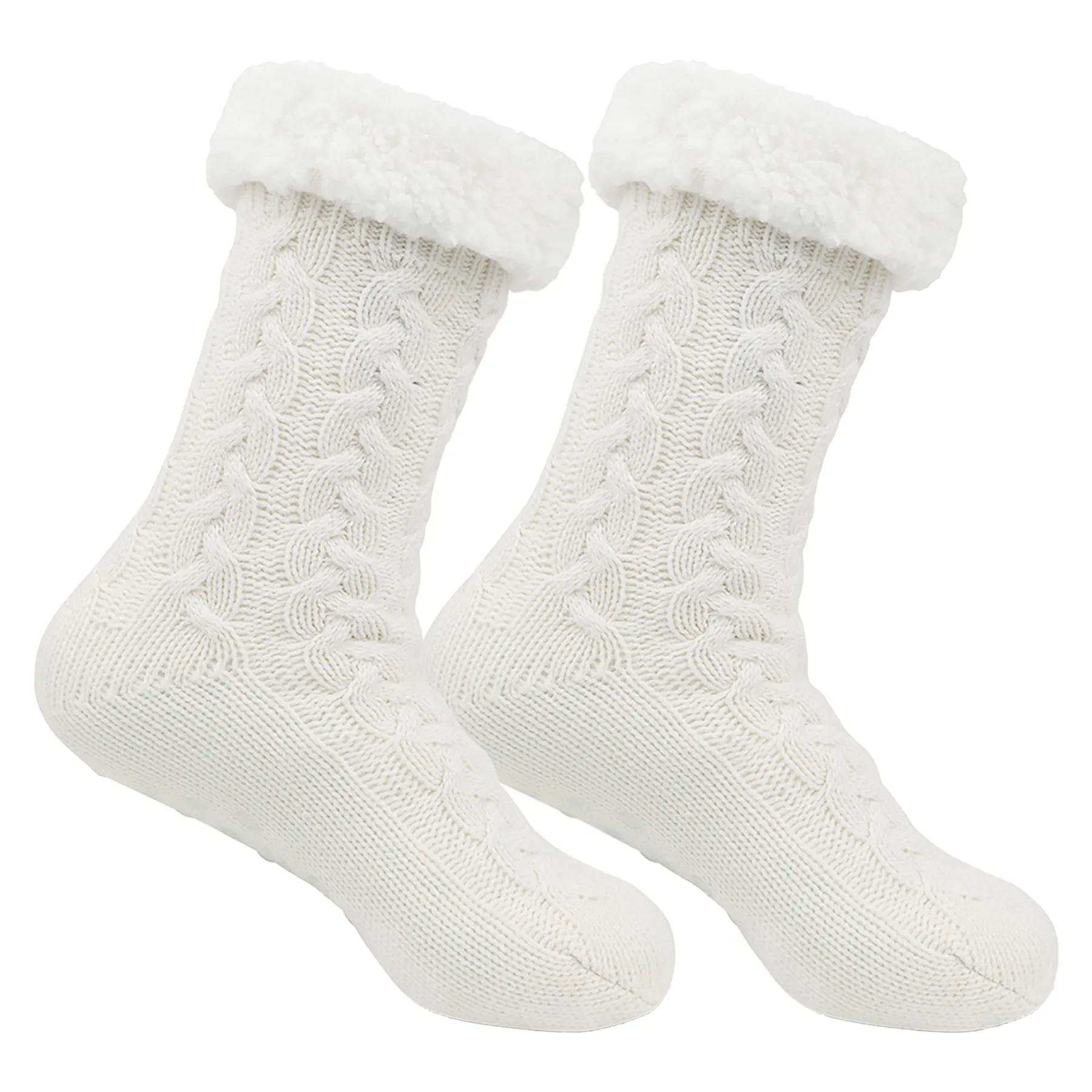 Christmas Fuzzy Fleece-lined Non Slip Slipper Socks 9