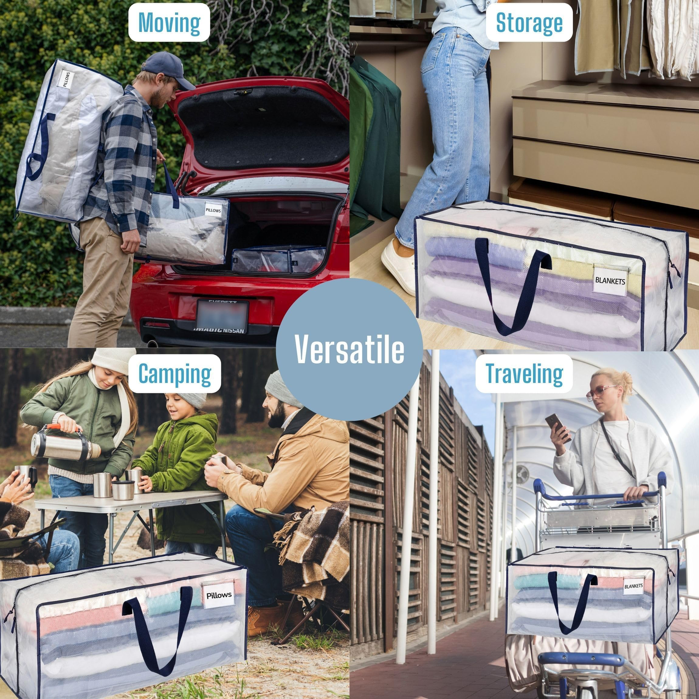 Plastic Transparent Hand Luggage Bag 6