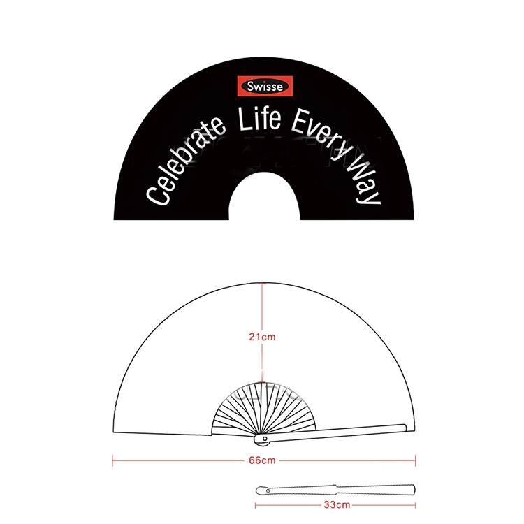 Custom Printed Large Kung Fu Fans 3