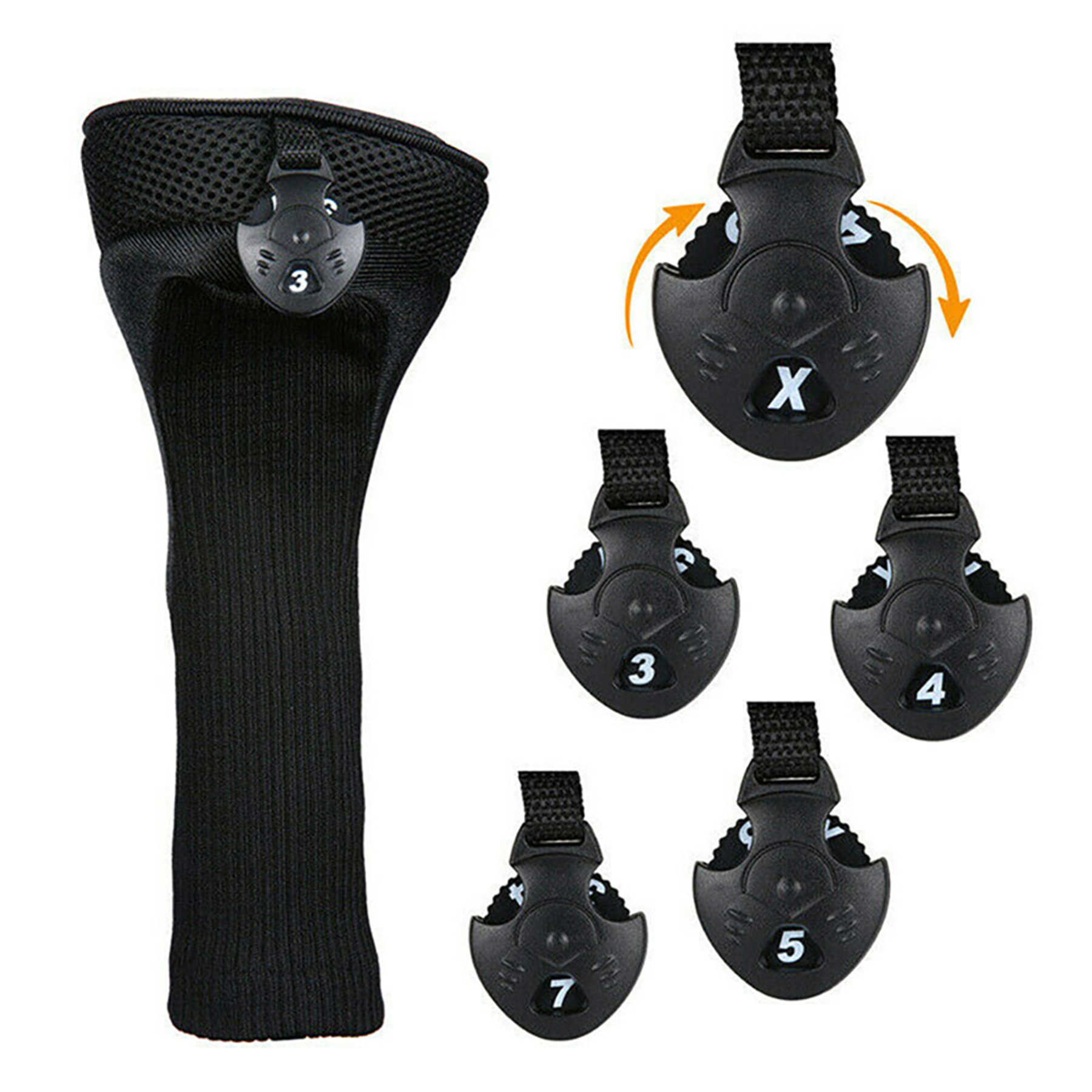 Golf Driver Head Cover 3 Pcs Set 3