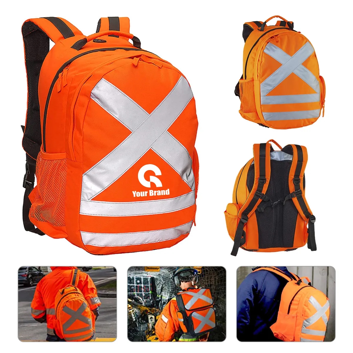 Reflective Safety Heavy Duty Construction Hydration Backpack 3