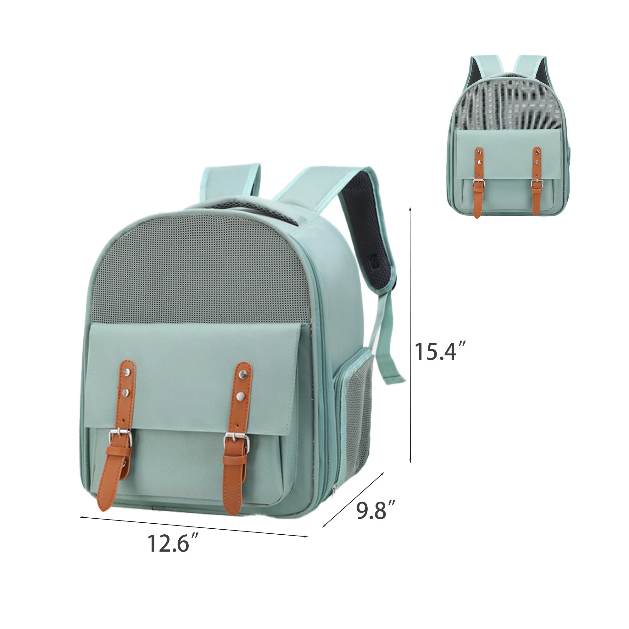 Custom Pet Carrier Backpack with Logo - Mesh Window 2