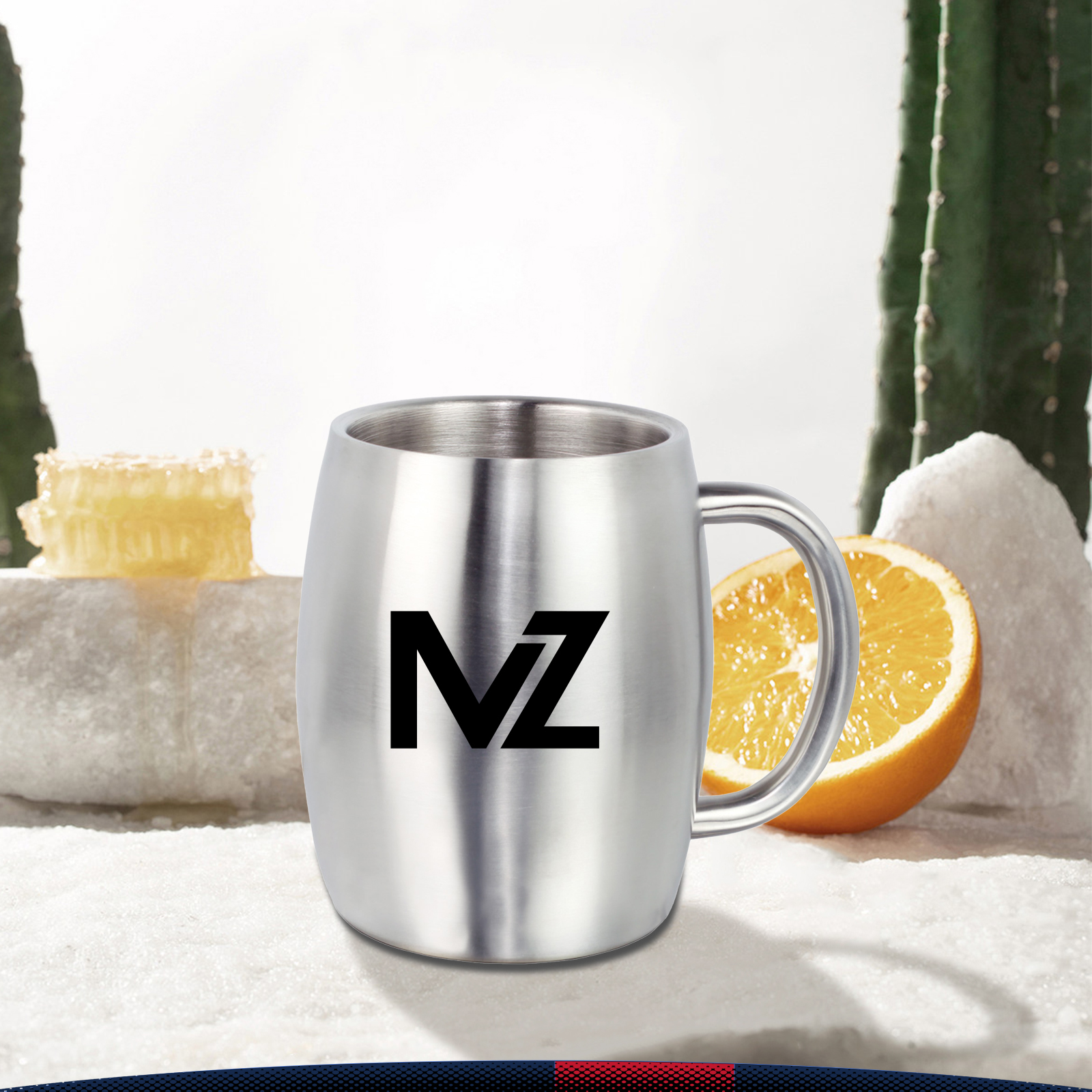 14 oz Stainless Steel Water Mugs with Handles 4