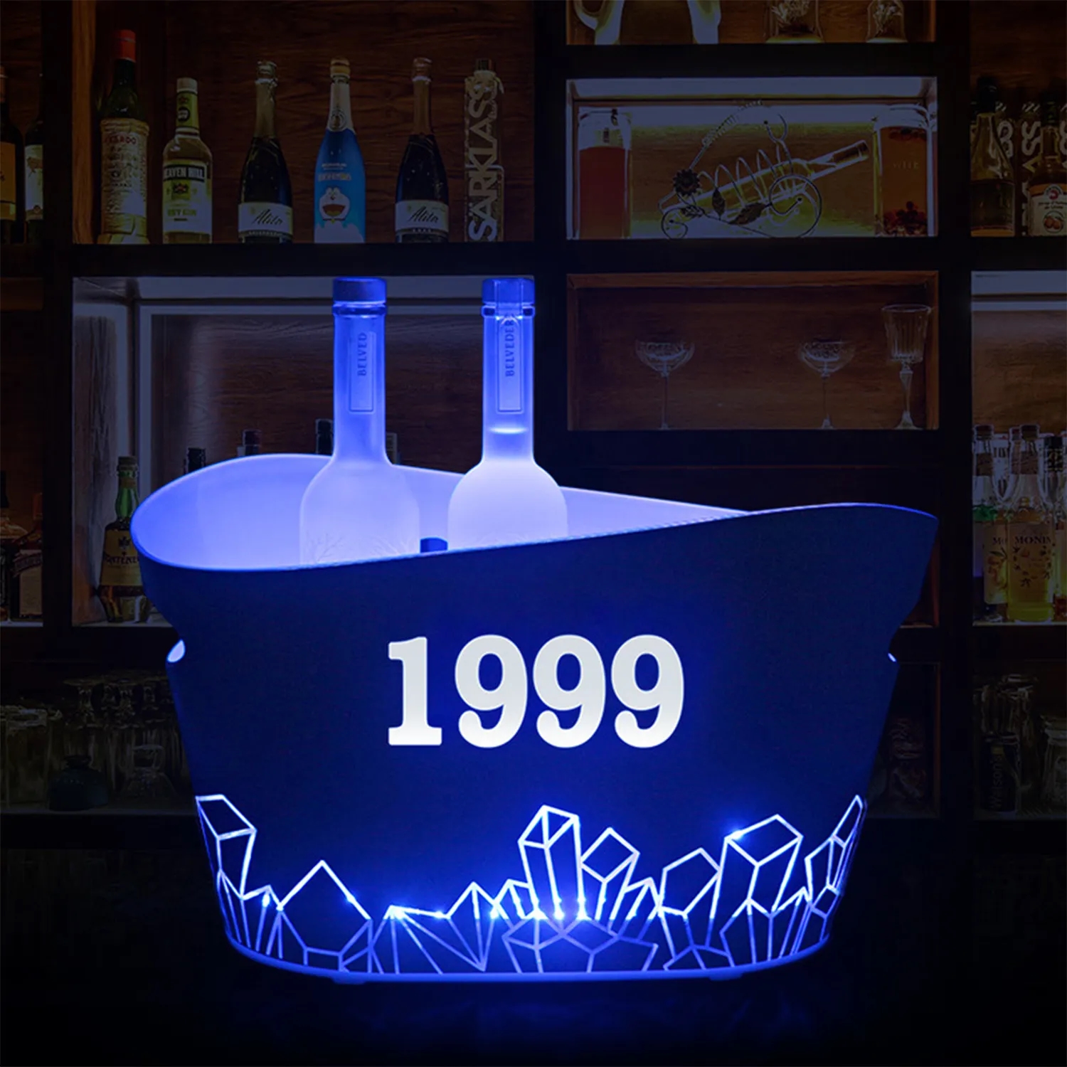 LED Plastic Champagne Bucket 7