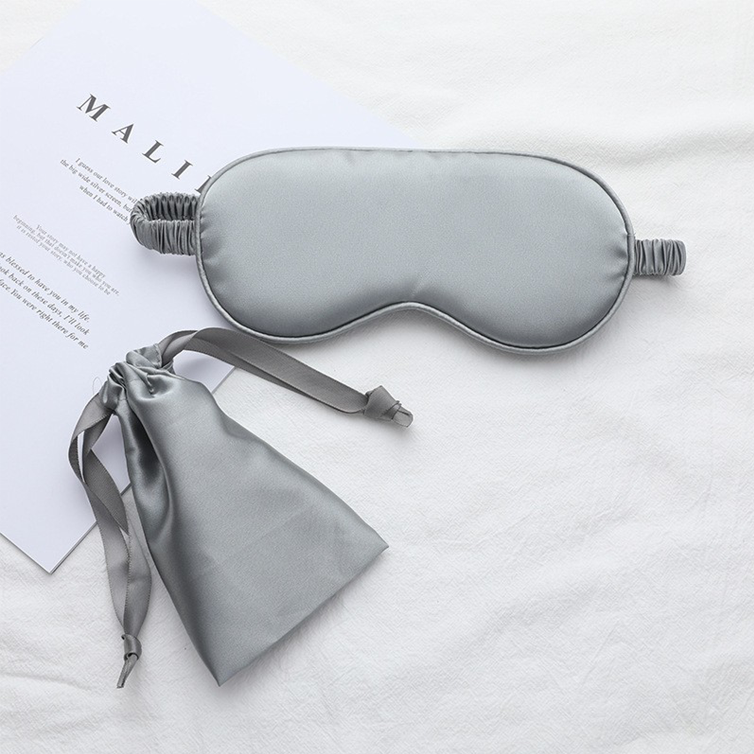 Simulated Silk Eye Mask With Pouch 13