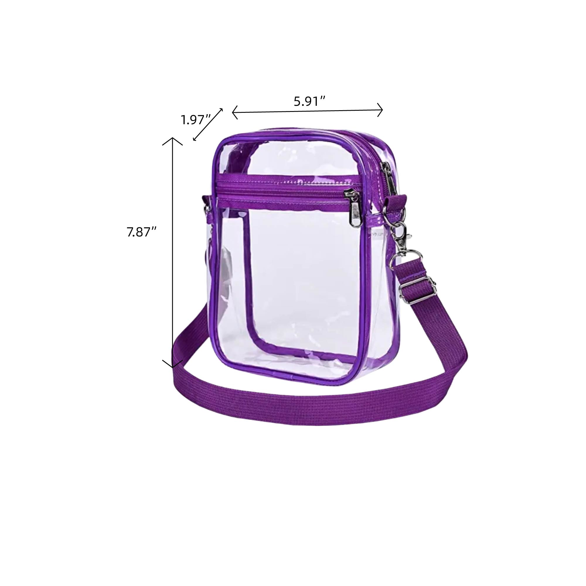 MOQ 10 pcs Clear PVC Crossbody Bag 3
