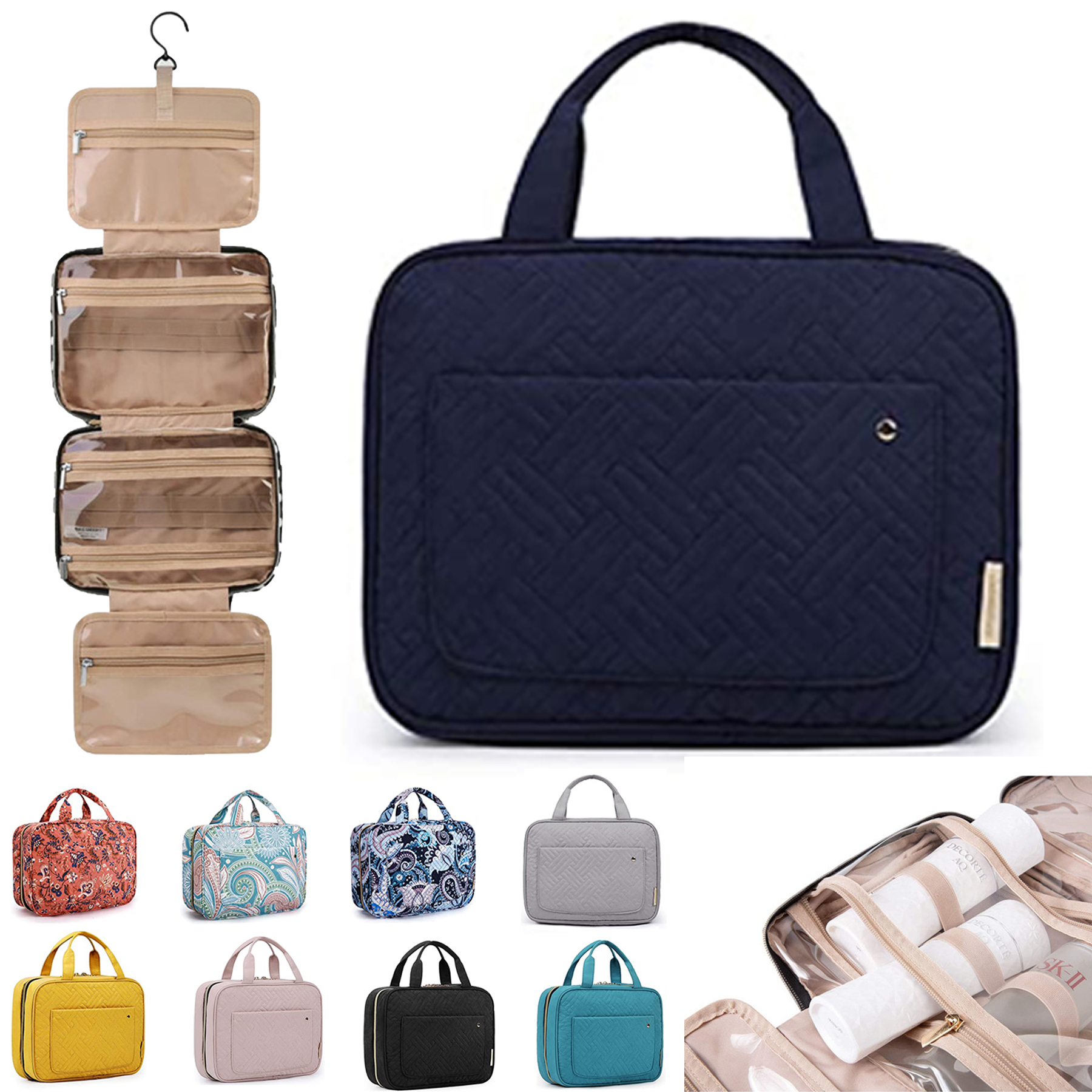 Travel Toiletry  Bag with Hanging Hook 2