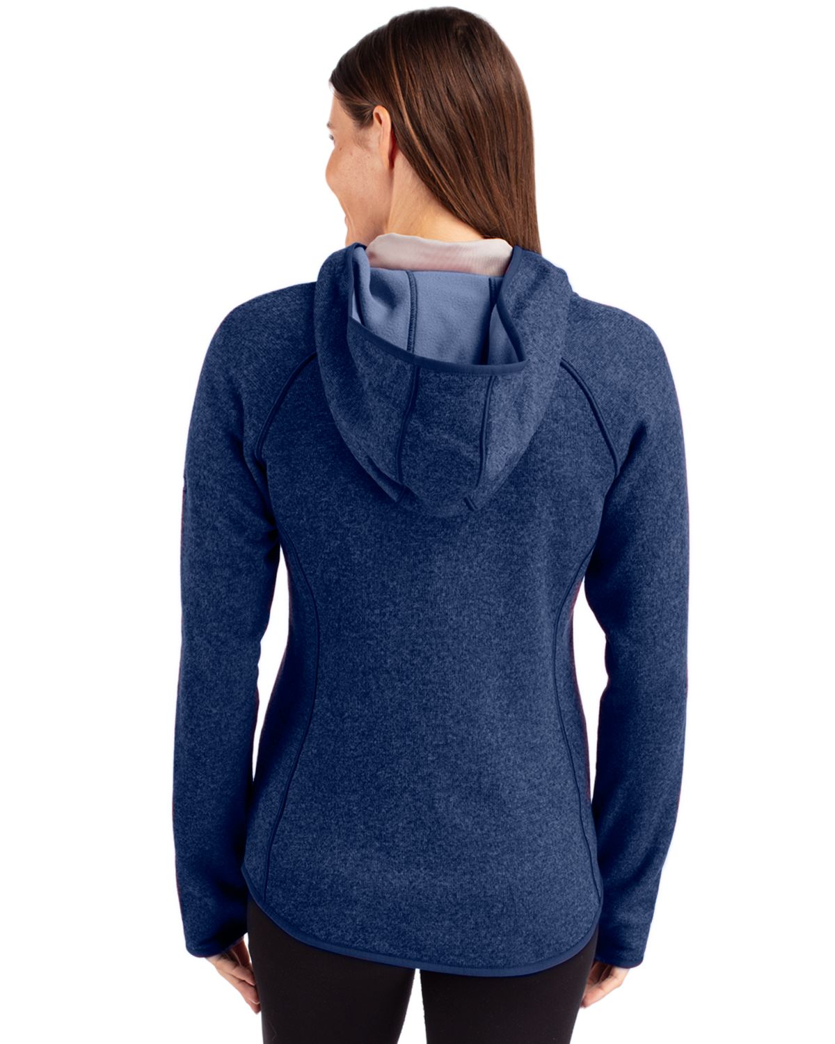 Cutter & Buck Mainsail Sweater-Knit Womens Full Zip Hooded Jacket 61