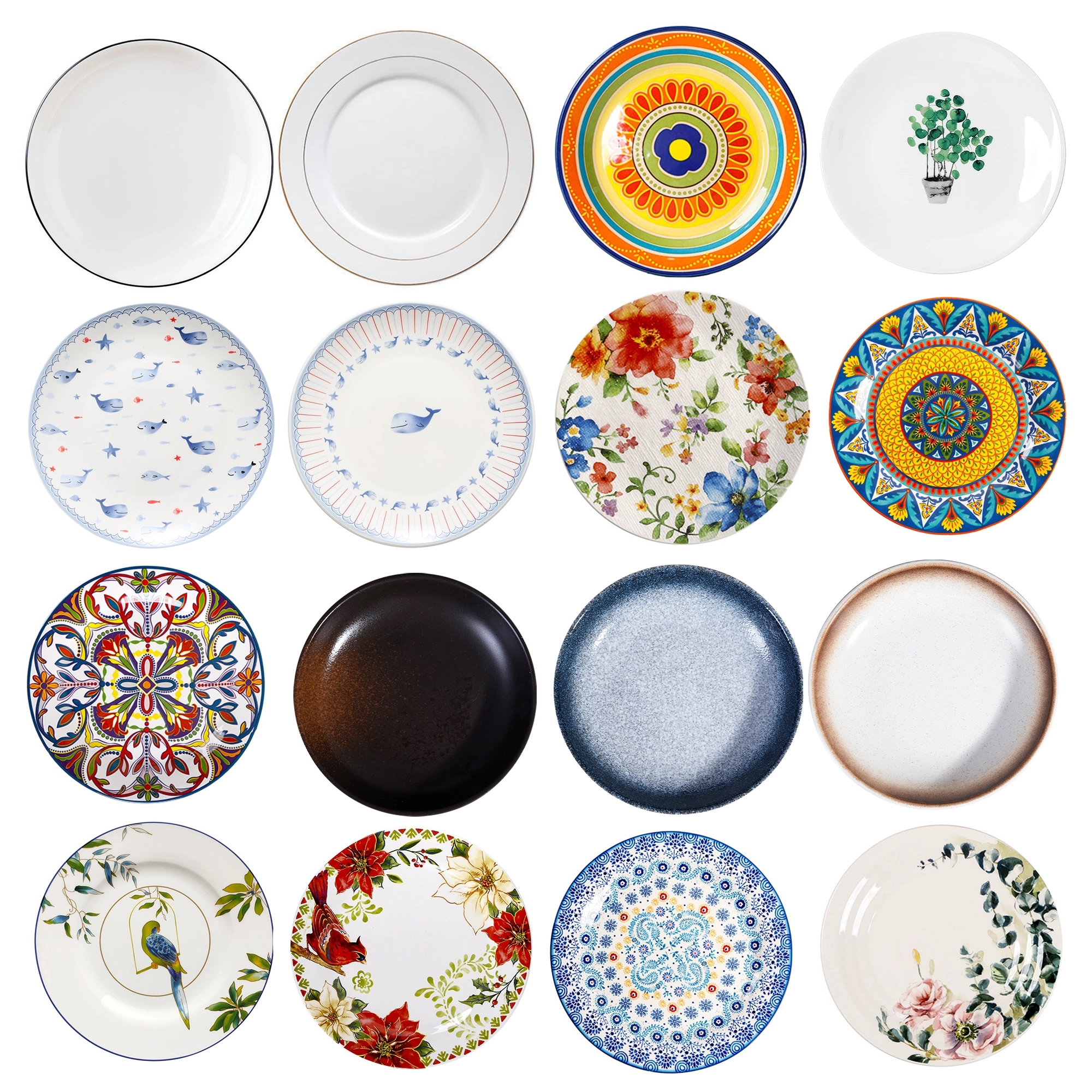 12" Ceramic Dinner Plate-Decal Printing 6