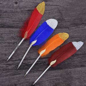 Glitter Powder Feather Pen 3