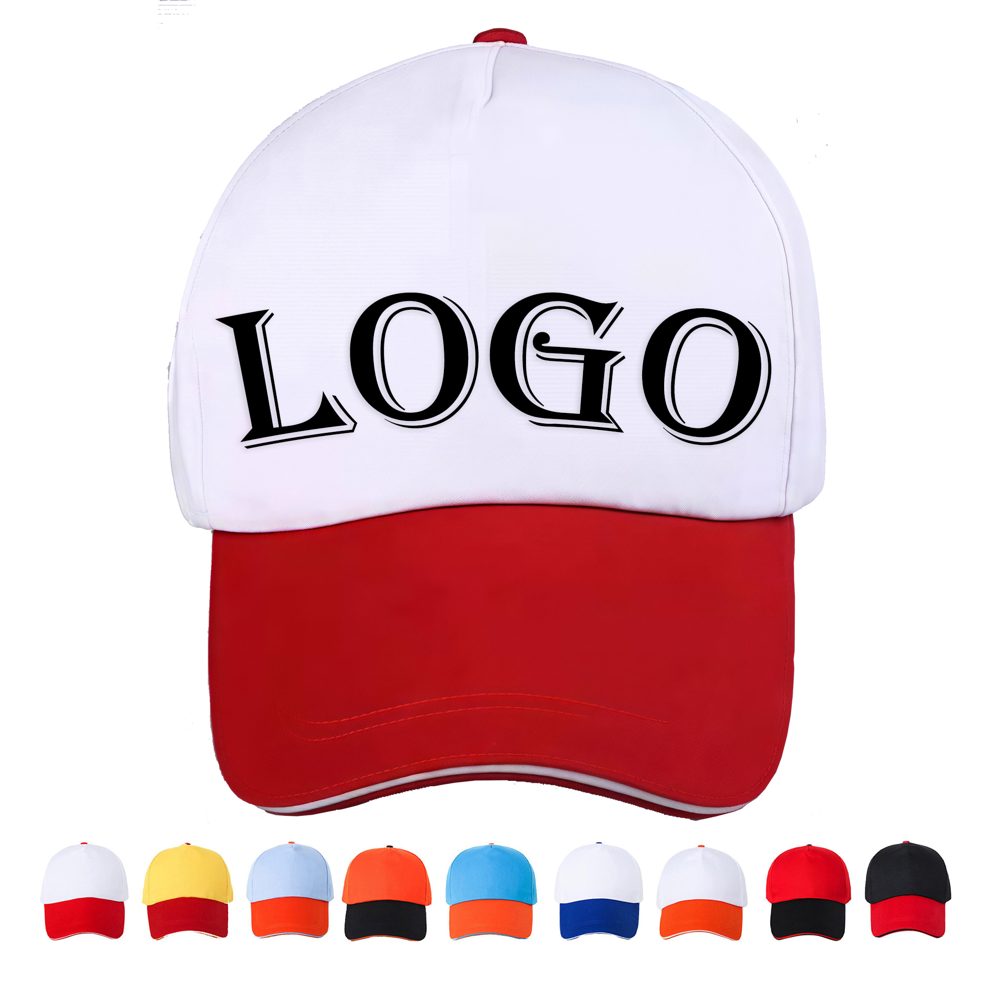Polyester-cotton blend color-match baseball cap 2