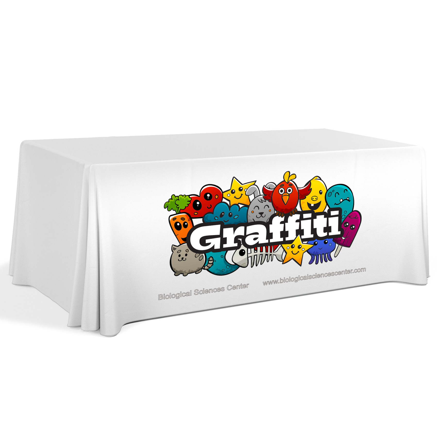 6' Premium Draped Standard Table Cover(Full Color Dye Sublimation) 35