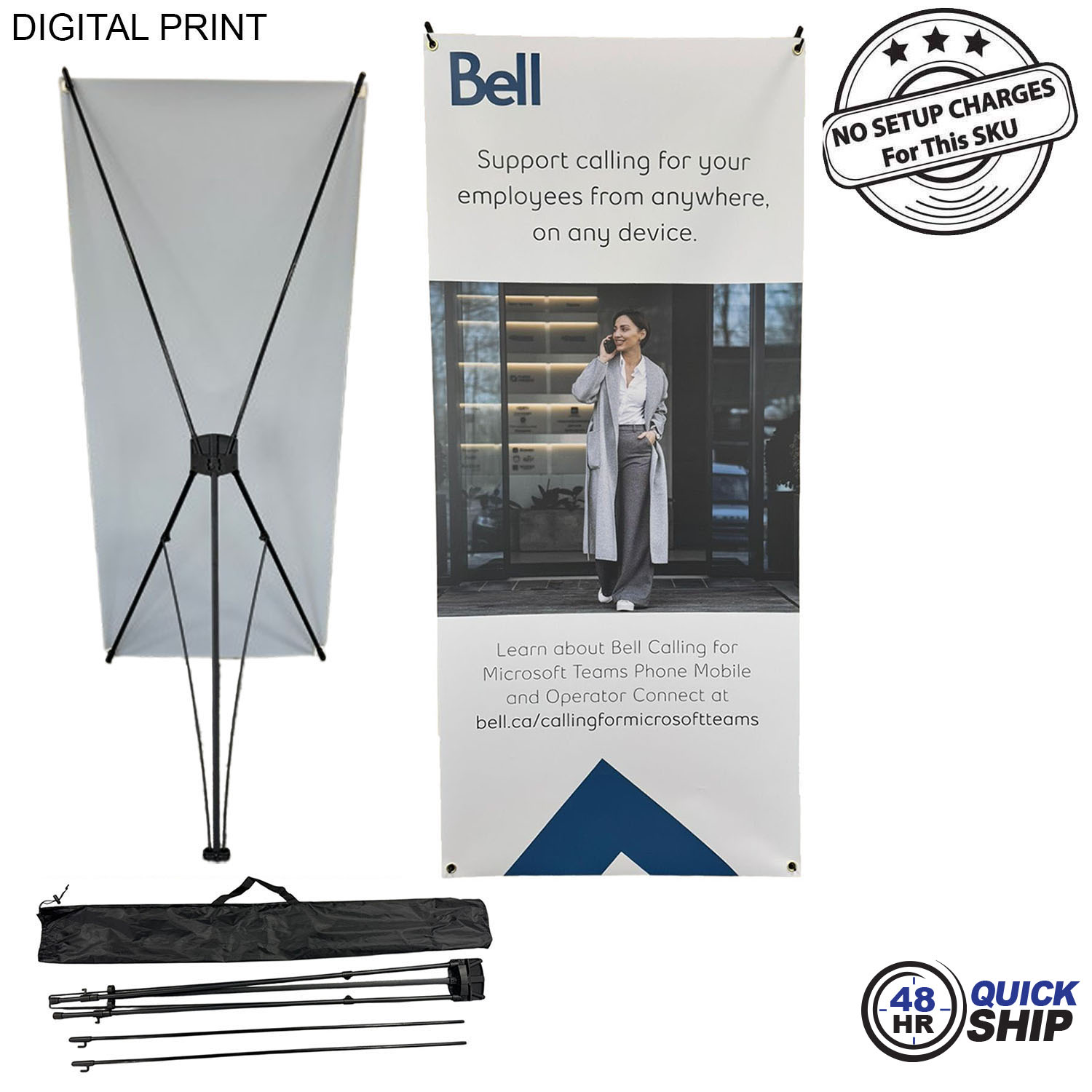 48Hr Quick Ship - Tripod Banner with Graphics, 32x72, and Bag. NO SETUP CHARGE 5