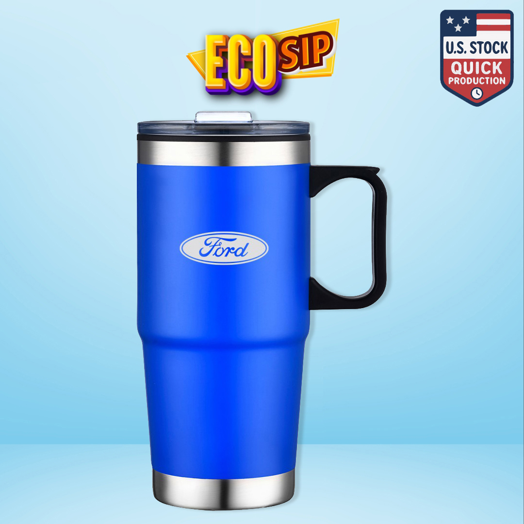 EcoSip 24oz Stainless Steel Travel Mug with Steel Bottom 6