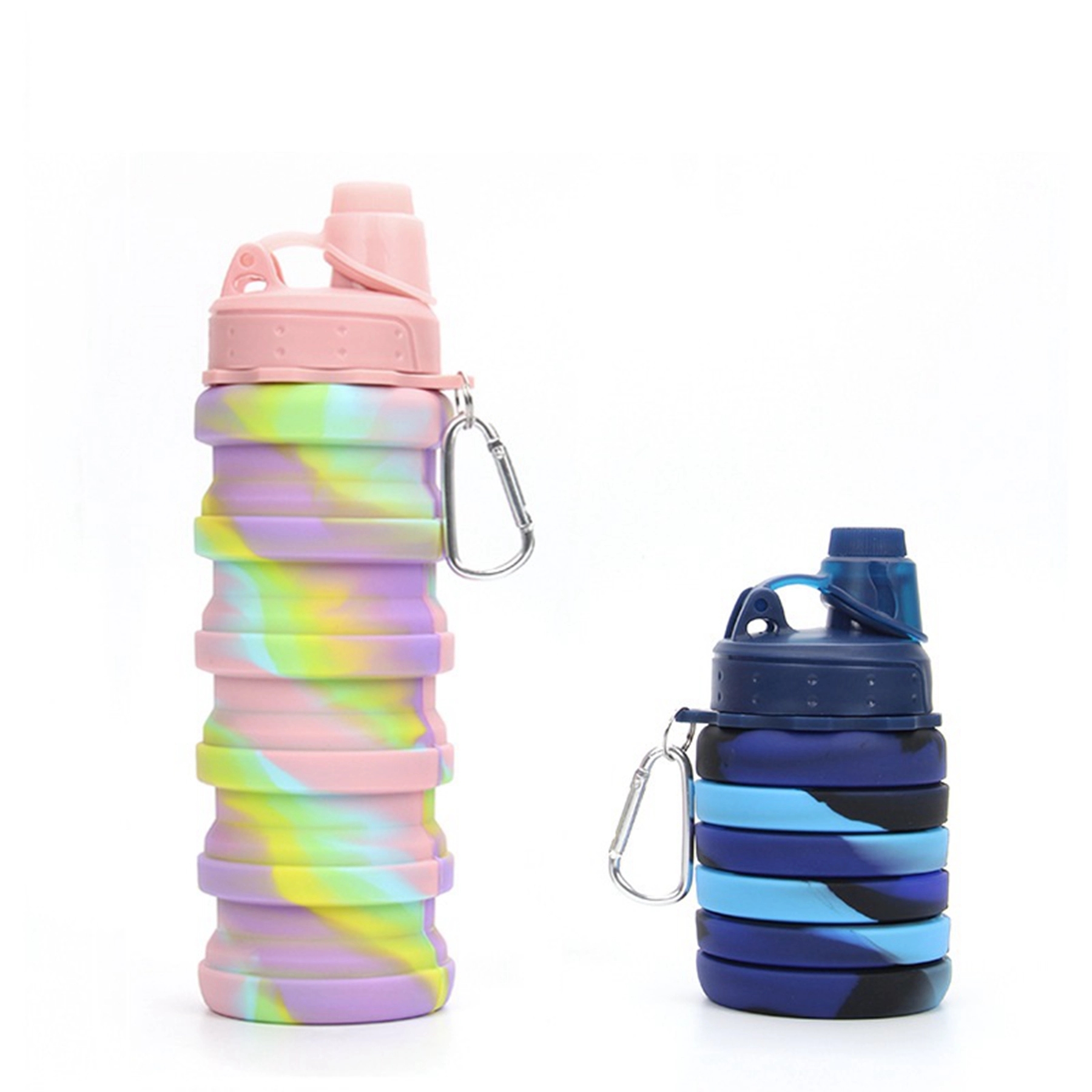 17 Oz. Rainbow Silicone Collapsible Sport Water Bottle 4