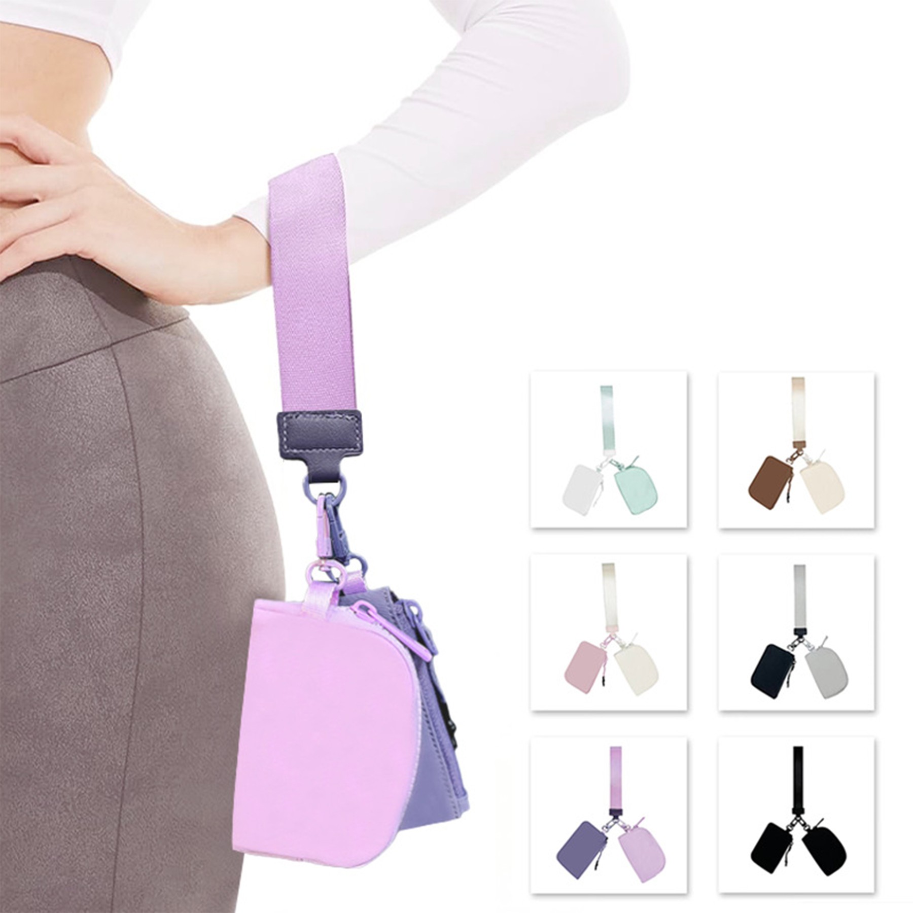 Fashion Wrist Strap And Two Colors Wrist Bag 3
