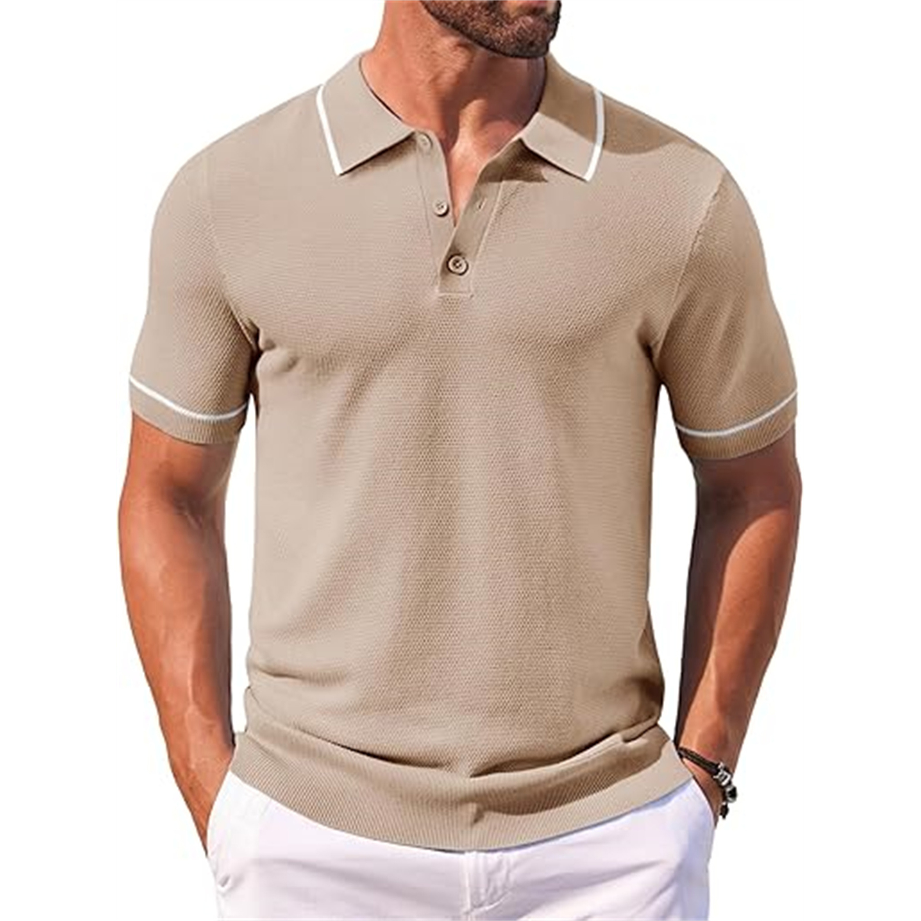Men's Knit Golf Polo Shirt 7