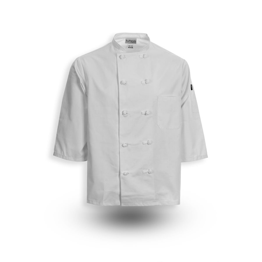 Knot Button Chef Coat - 3/4 Sleeves 3