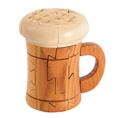 3D Woode Beer Mug Puzzle makes 2