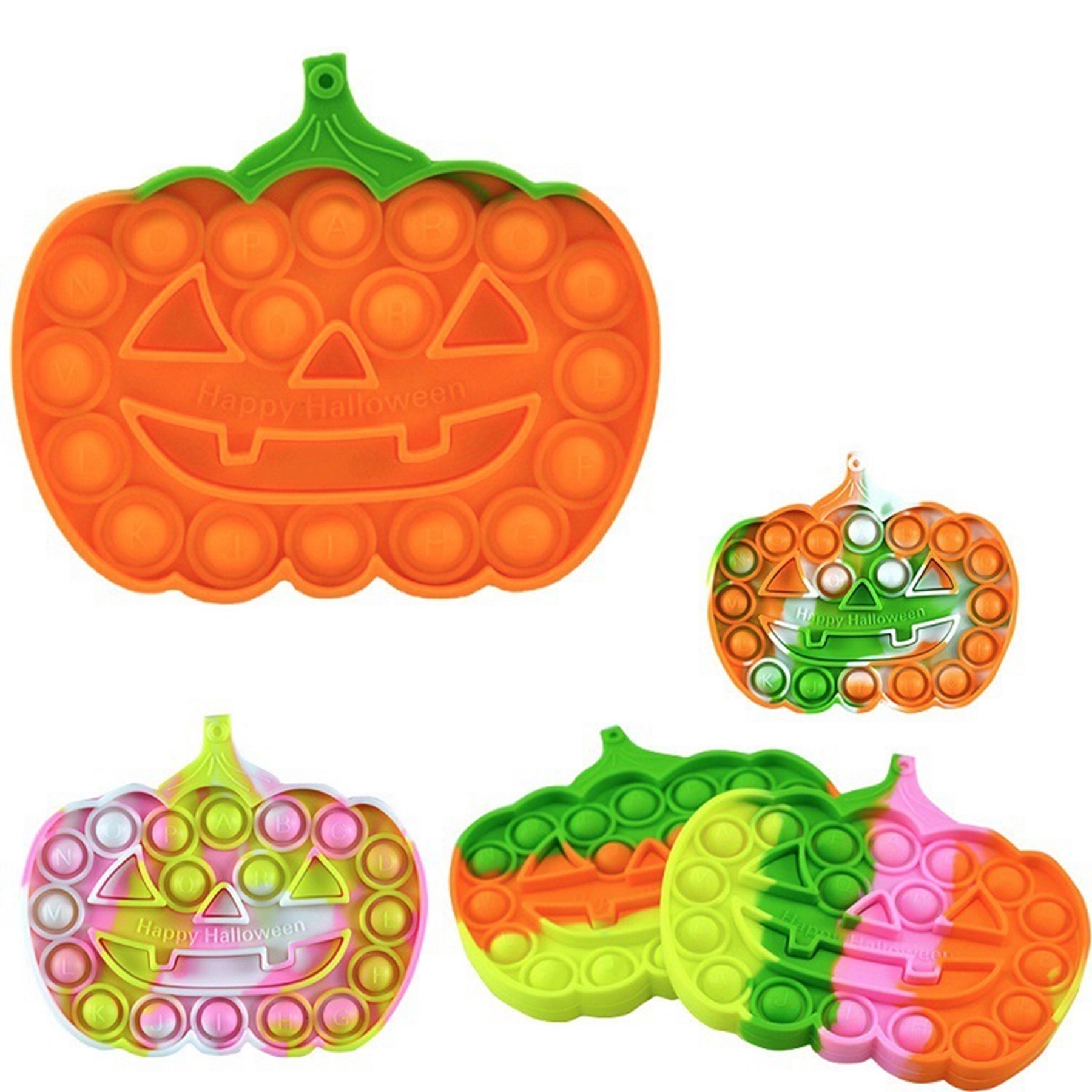Silicone Halloween Pumpkin Sensory Pop Fidget Toy 3
