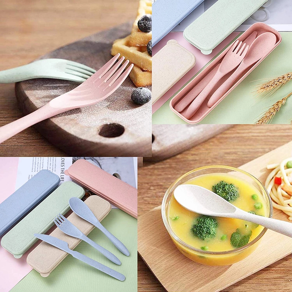 Wheat Straw Cutlery Set 4
