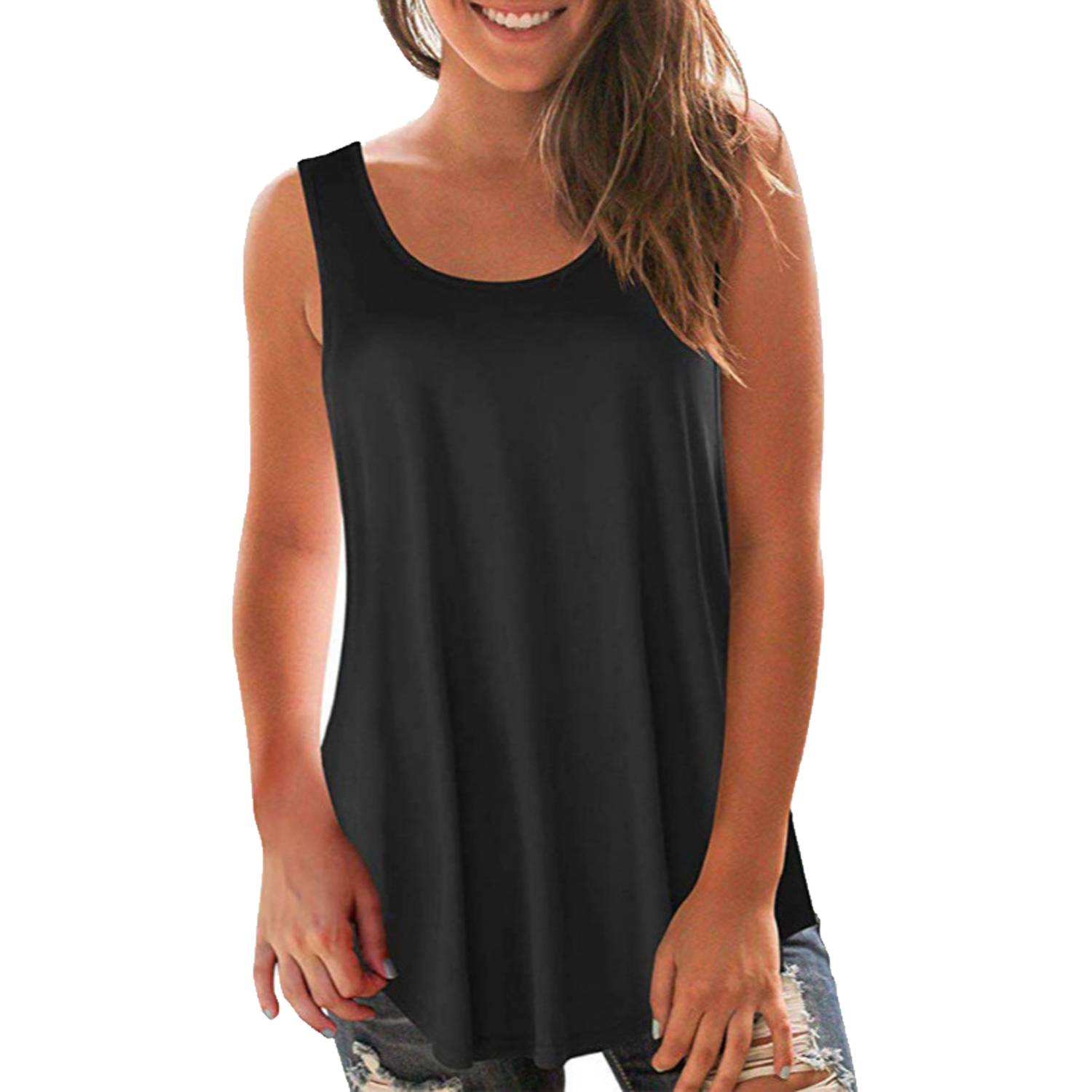 Women Oversized Crewneck Sleeveless Vest 16