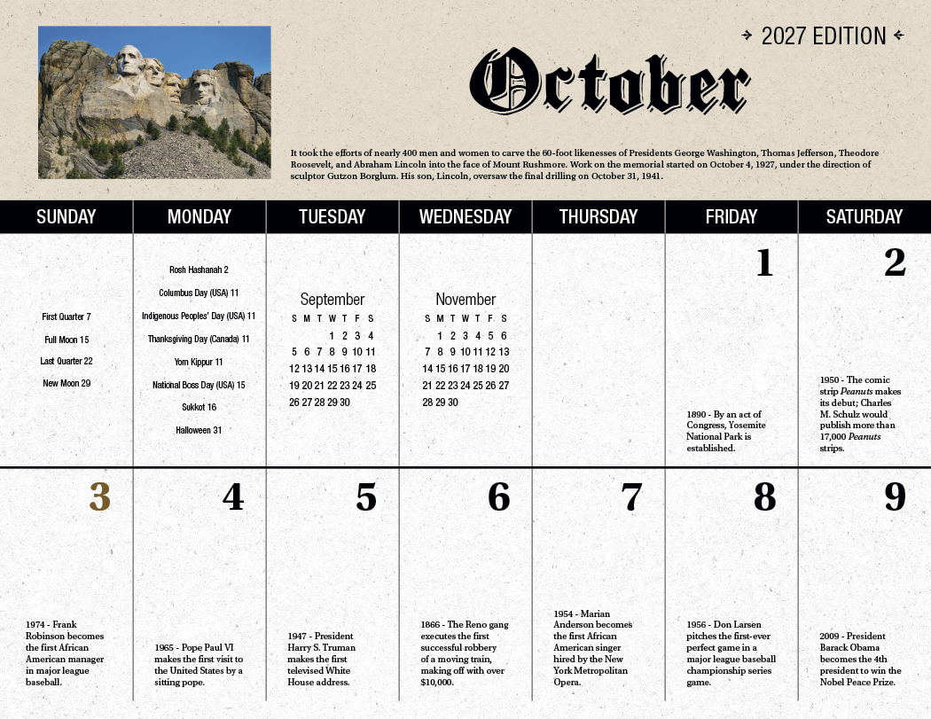 Good Value™ Daily History Spiral Calendar 14