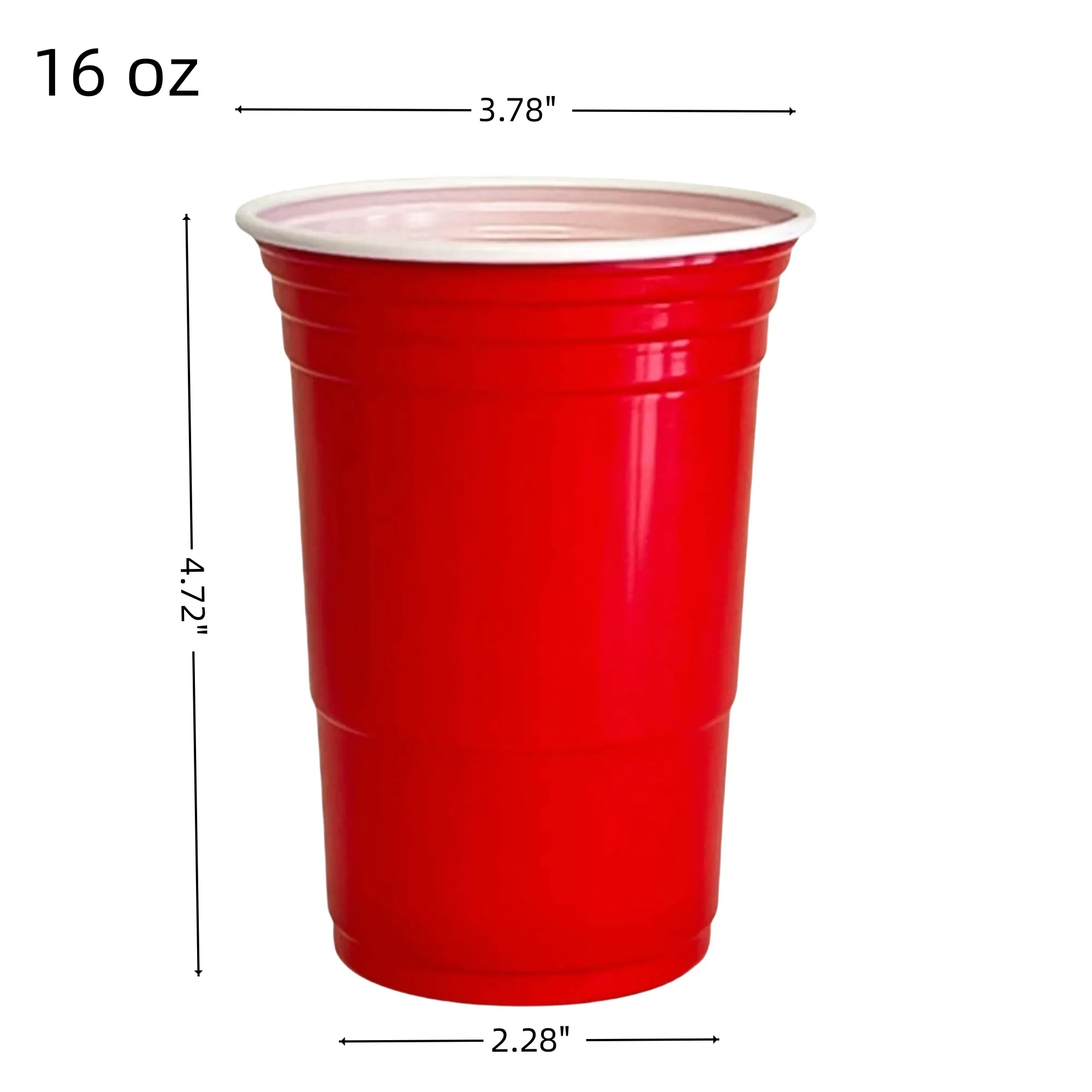 16oz Plastic Stadium Cups For Beer Pong Party Game 3